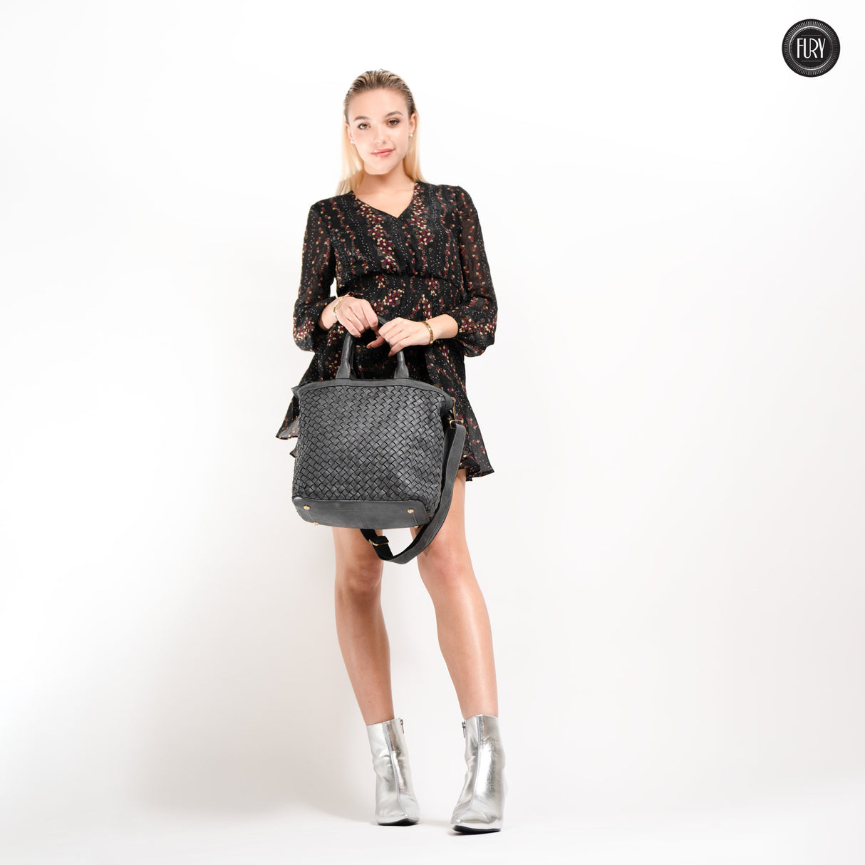 Borsa Virginia in pelle intrecciata