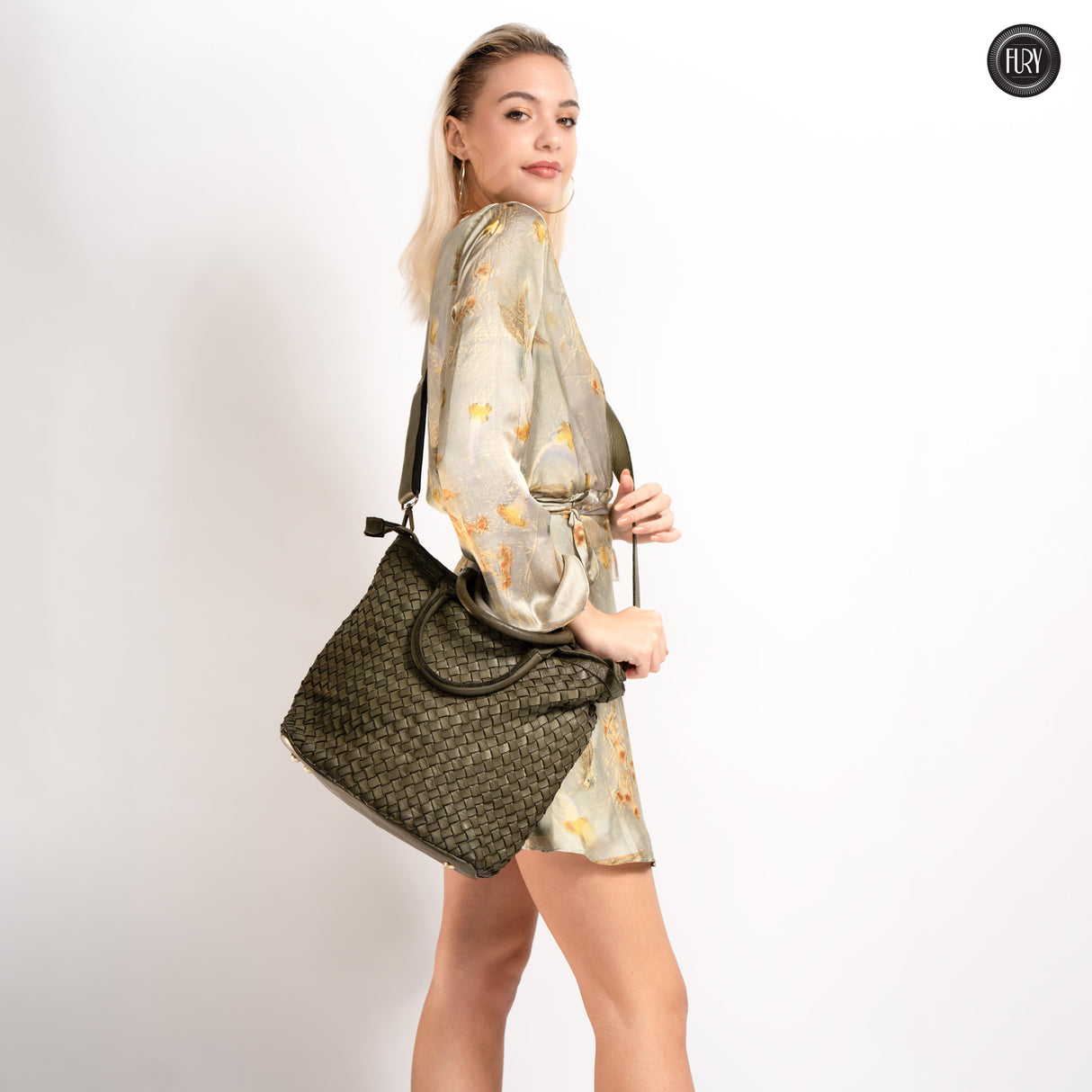 Borsa Virginia in pelle intrecciata