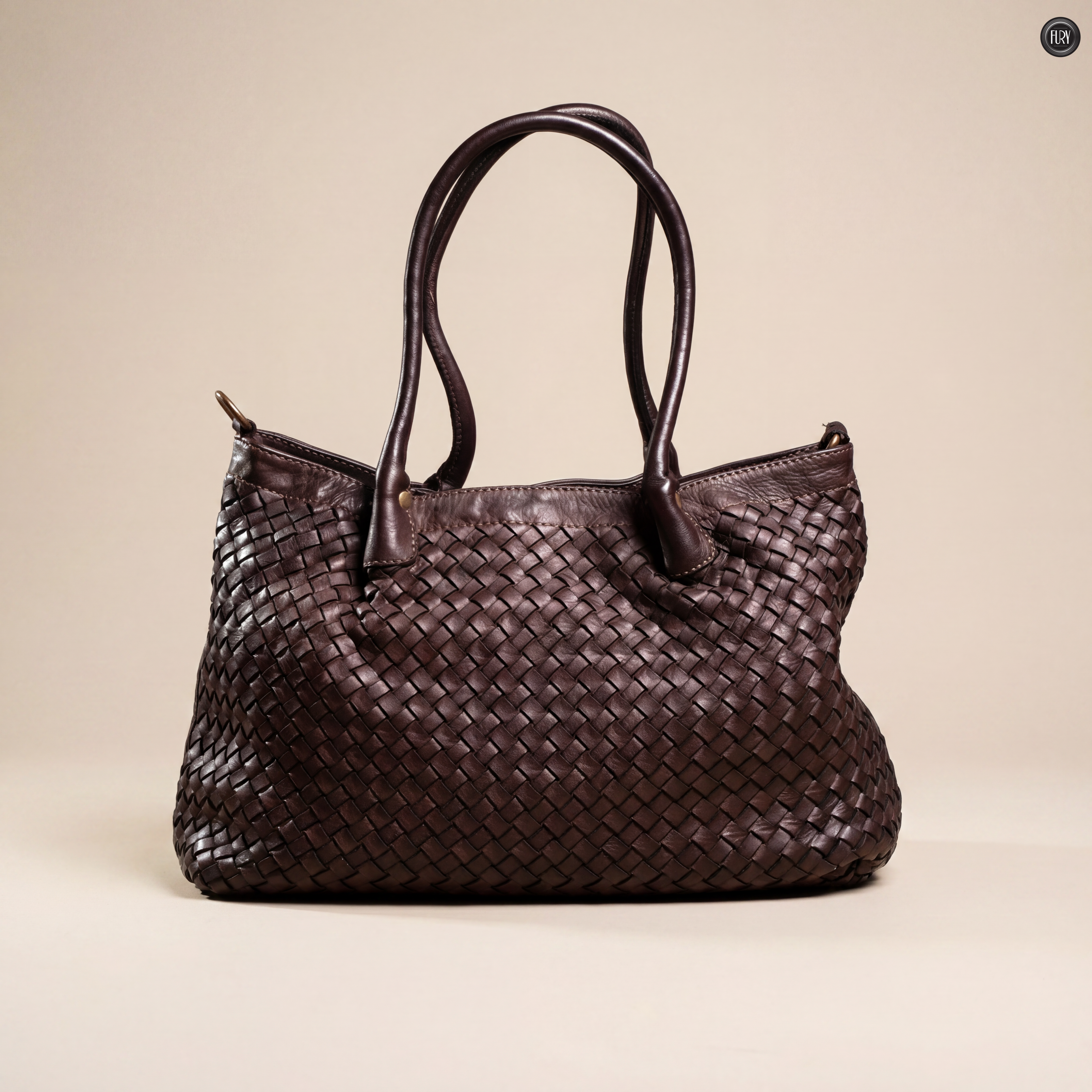 Borsa Caterina Riva in pelle intrecciata