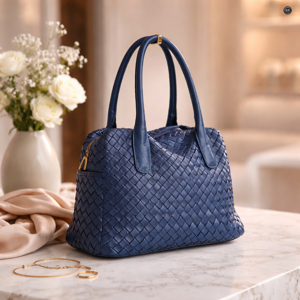 Borsa Lea in pelle intrecciata