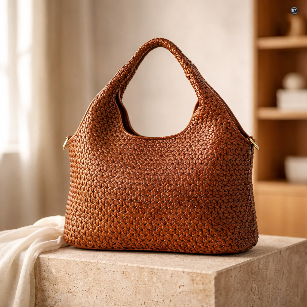 Borsa Mirella in pelle intrecciata