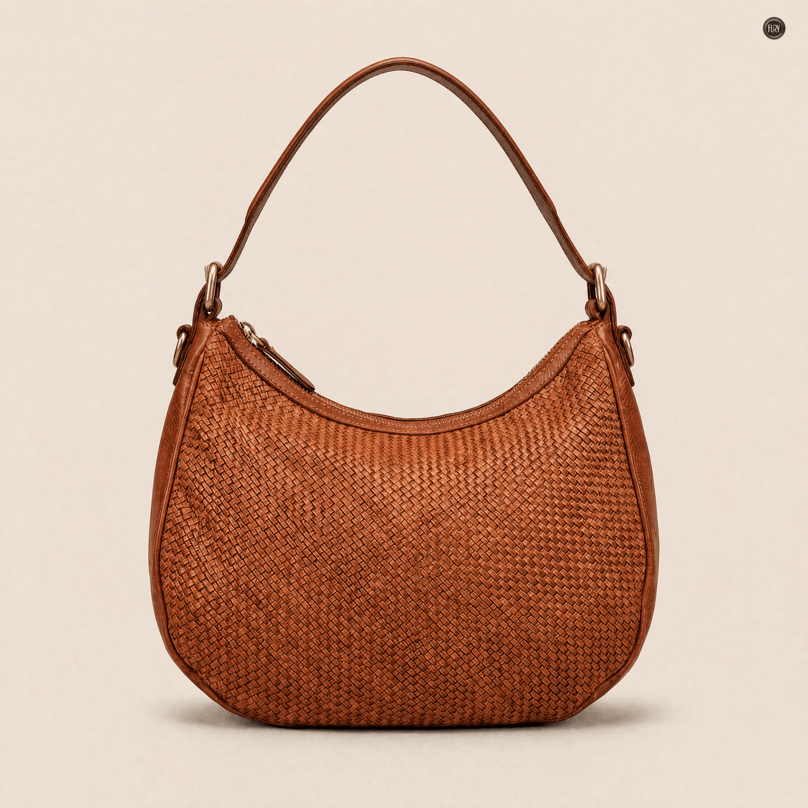 Borsa a spalla Ginger in pelle intrecciata - Fury