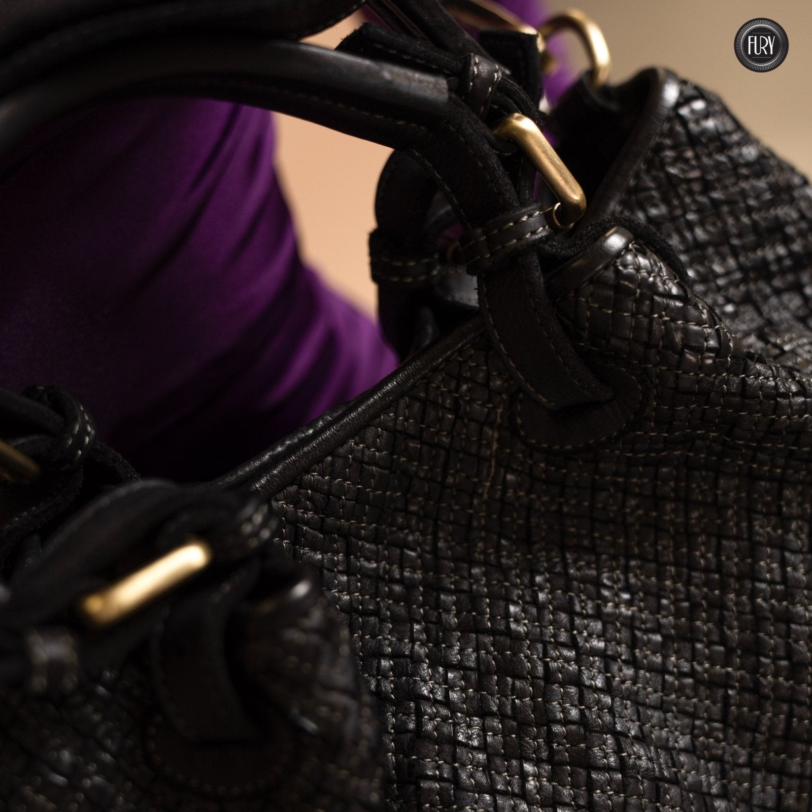 Borsa Agata in pelle intrecciata - Fury