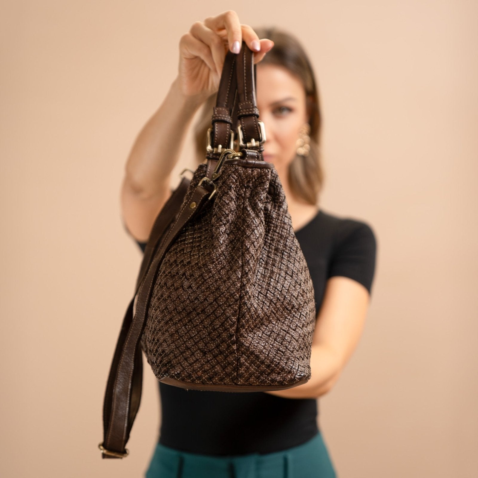 Borsa Agata in pelle intrecciata - Fury