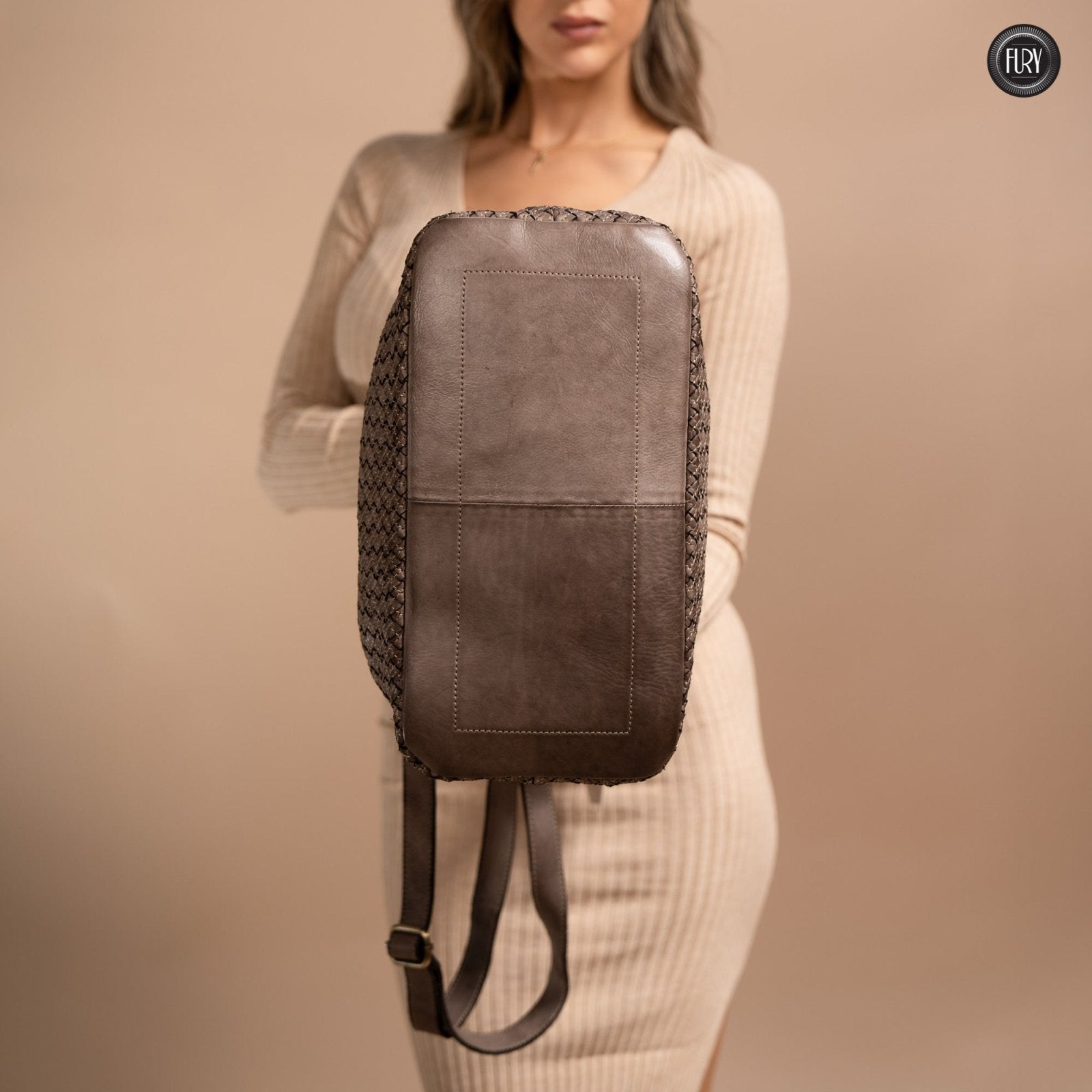 Borsa Agata in pelle intrecciata - Fury