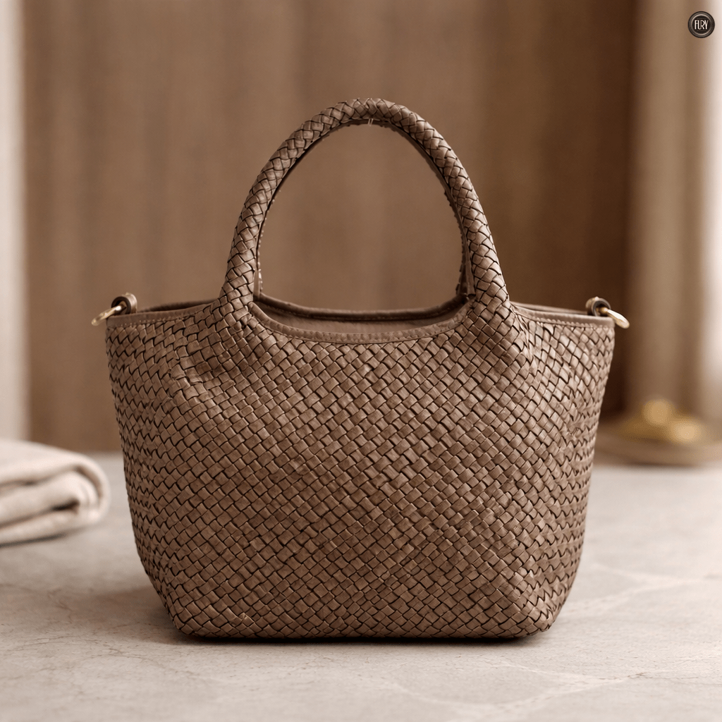 Borsa Alba Maxi in pelle intrecciata - Fury