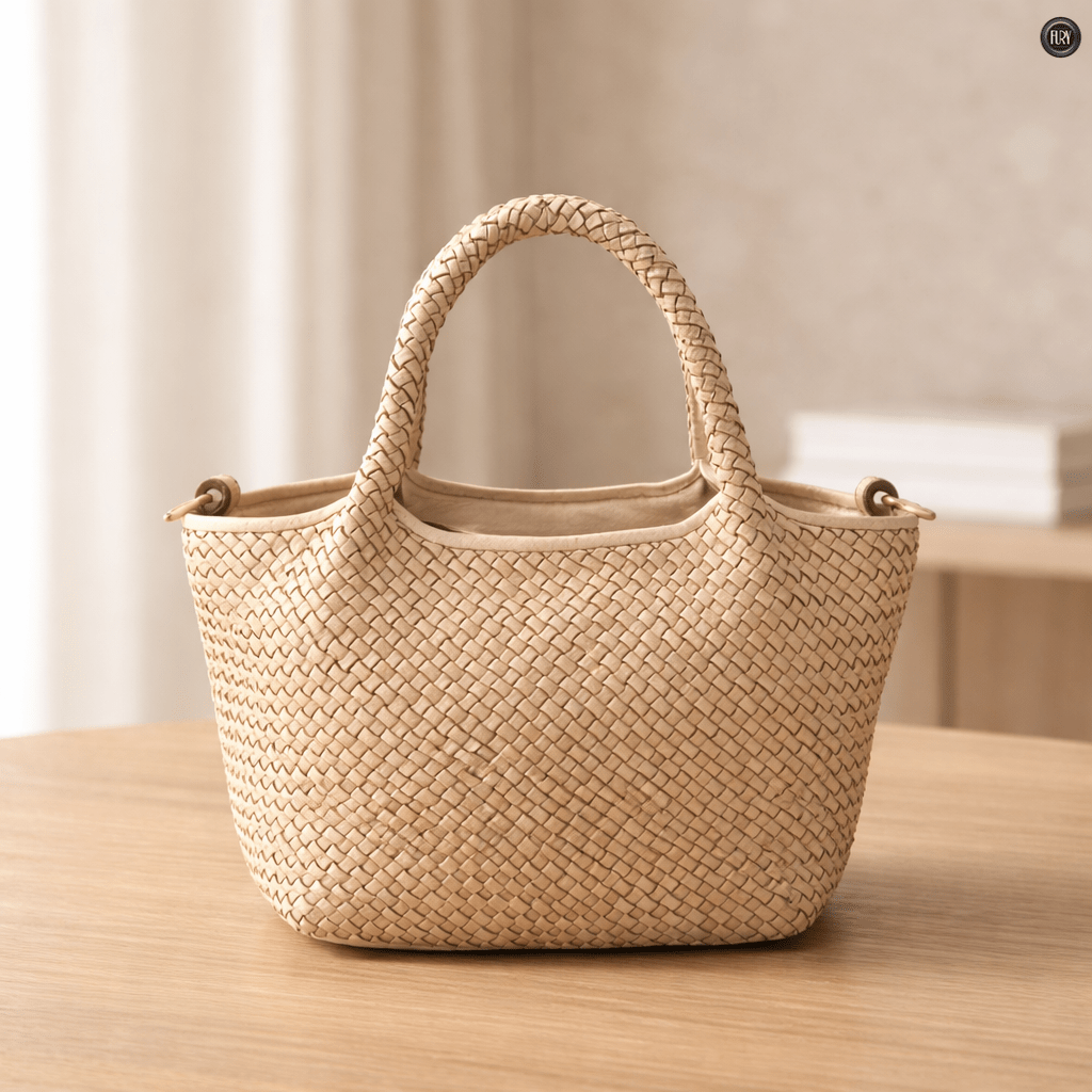 Borsa Alba Maxi in pelle intrecciata - Fury