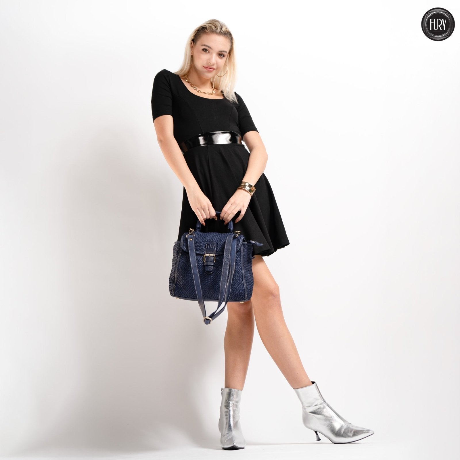 Borsa Camilla in pelle intrecciata - Fury