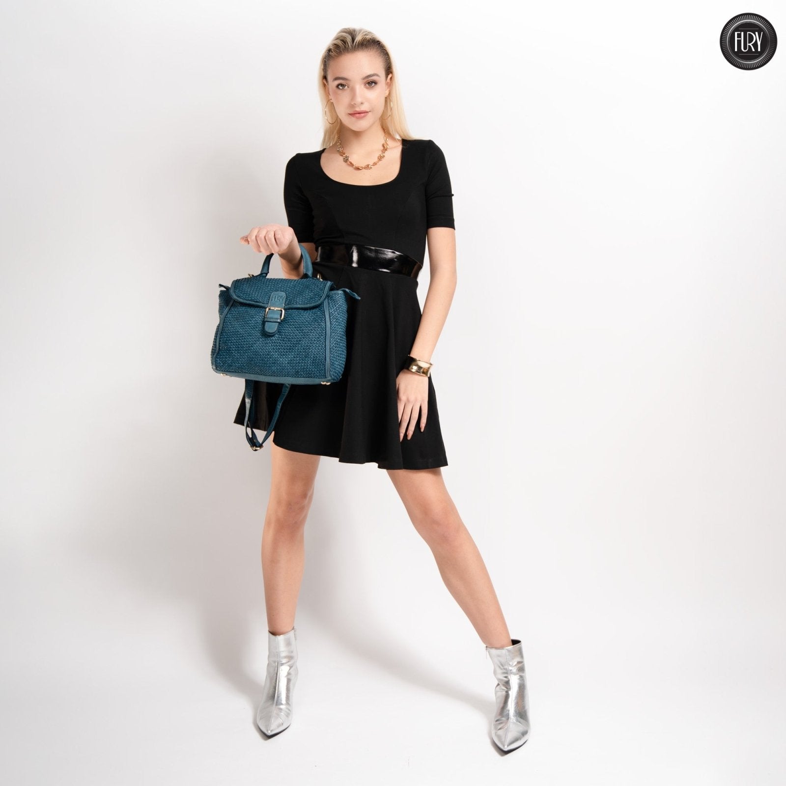 Borsa Camilla in pelle intrecciata - Fury