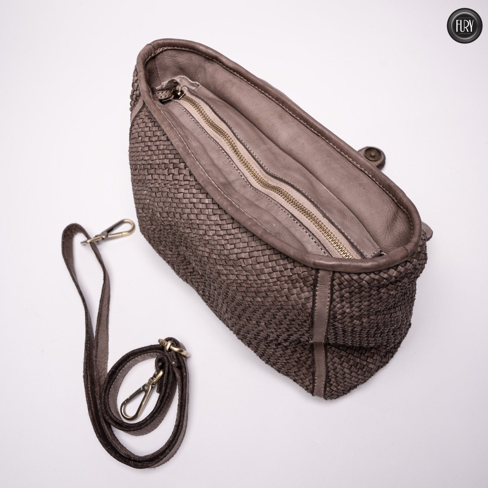 Borsa Camilla in pelle intrecciata - Fury