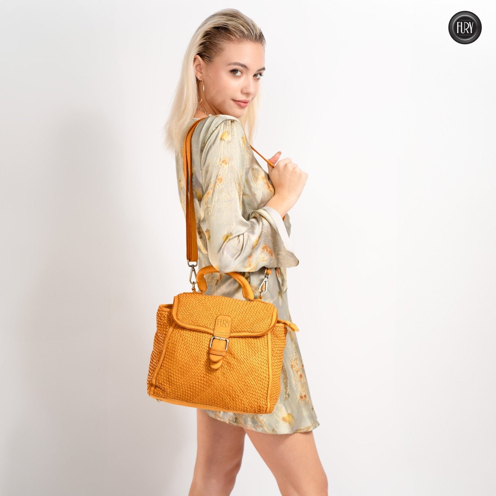 Borsa Camilla in pelle intrecciata - Fury