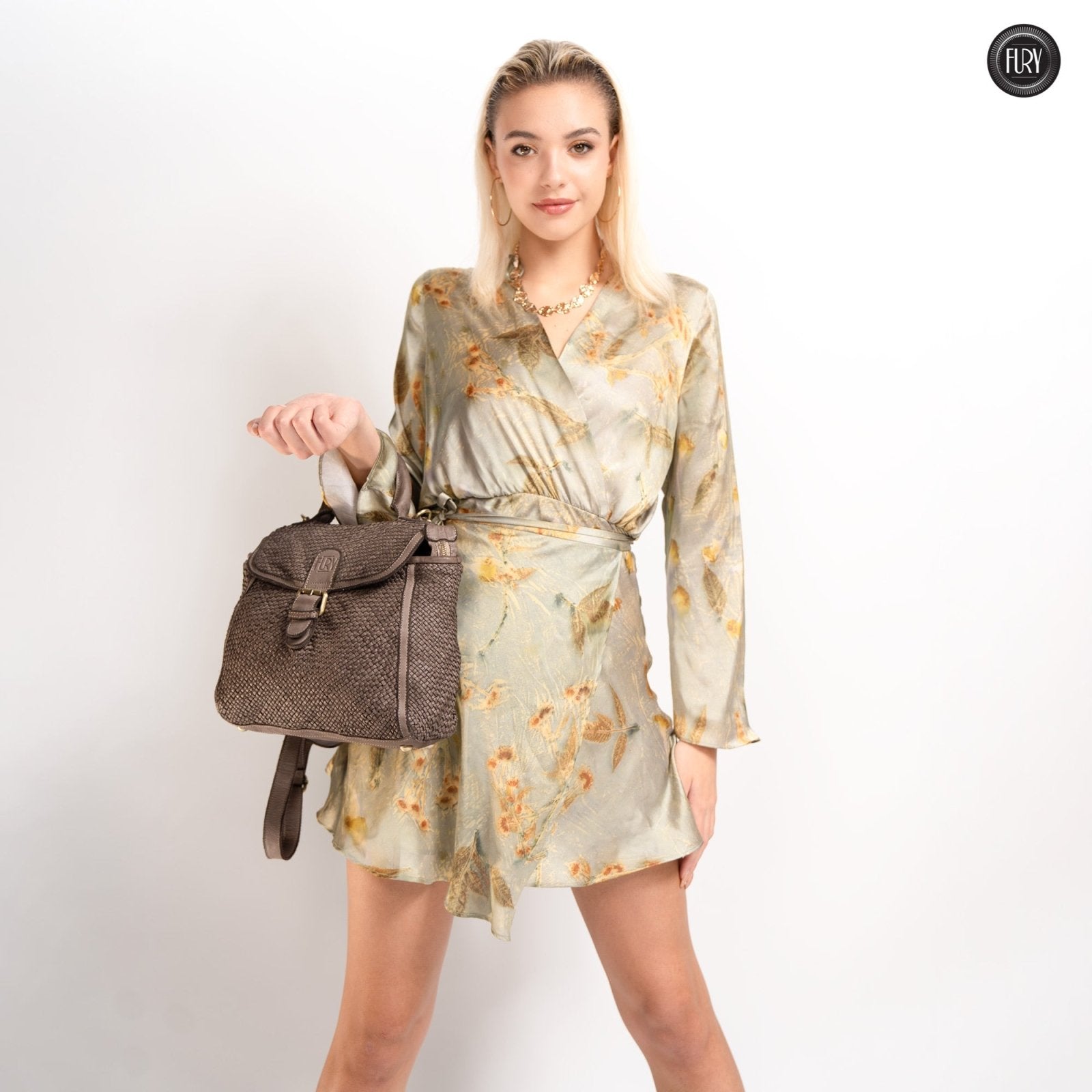 Borsa Camilla in pelle intrecciata - Fury