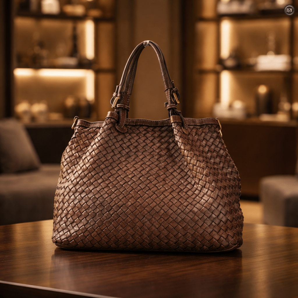 Borsa Caterina Lume in pelle intrecciata - Fury