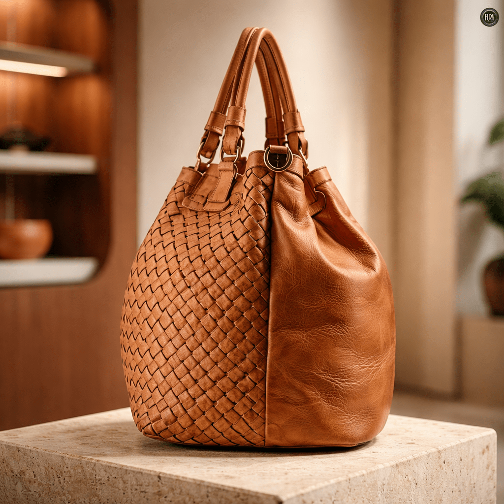 Borsa Caterina Lume in pelle intrecciata - Fury