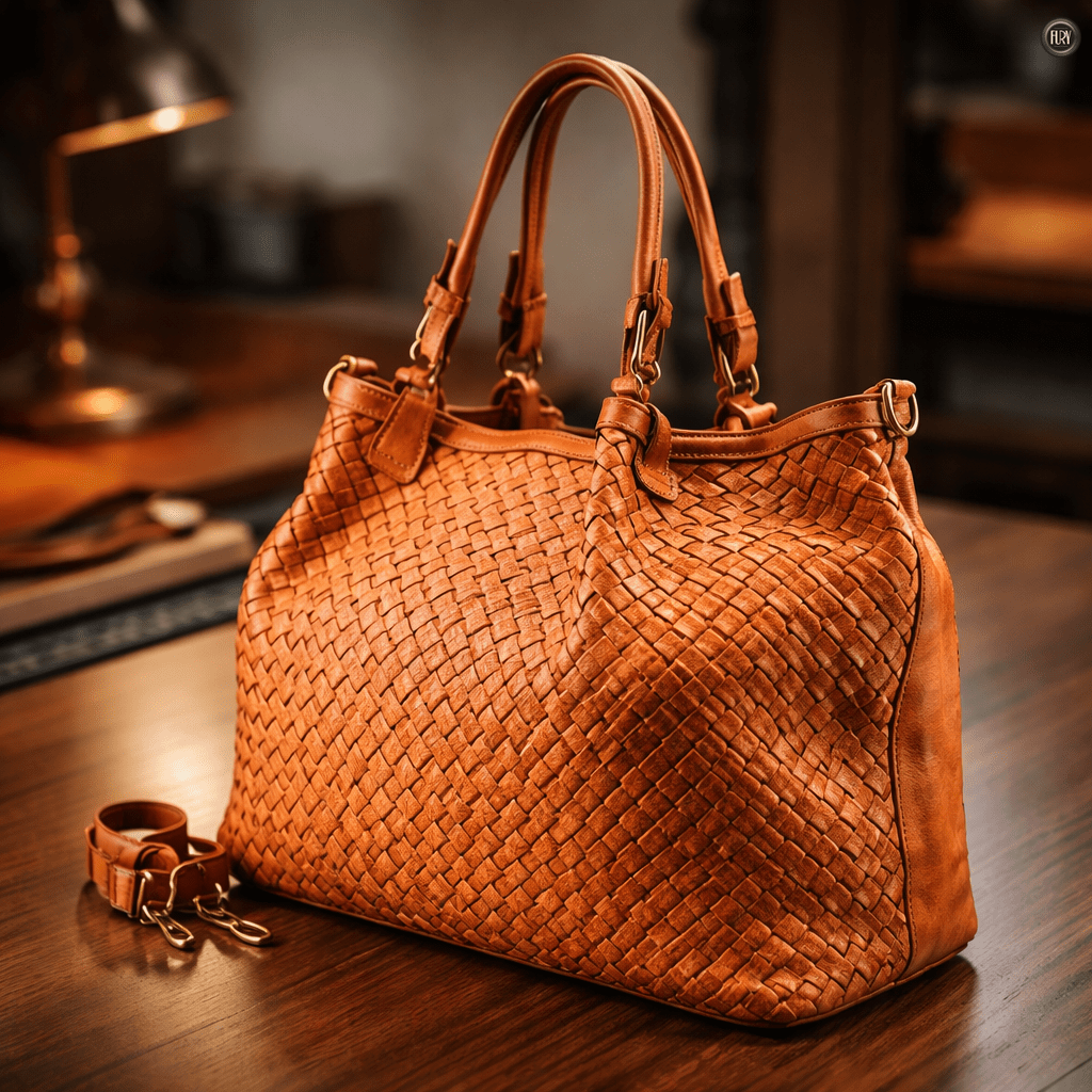 Borsa Caterina Lume in pelle intrecciata - Fury