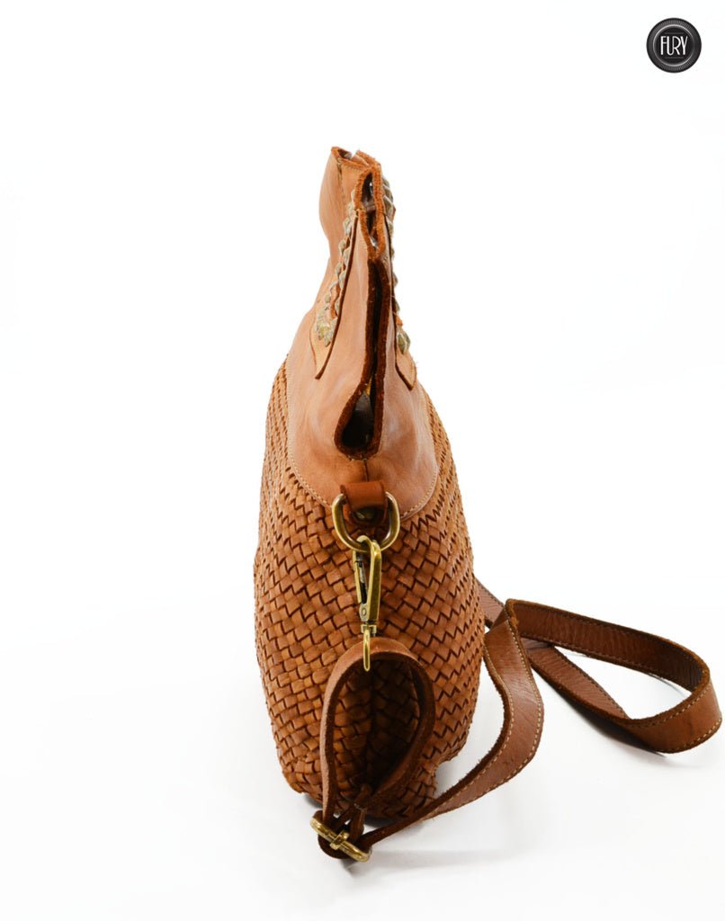 Borsa Noelia in pelle intrecciata - Fury