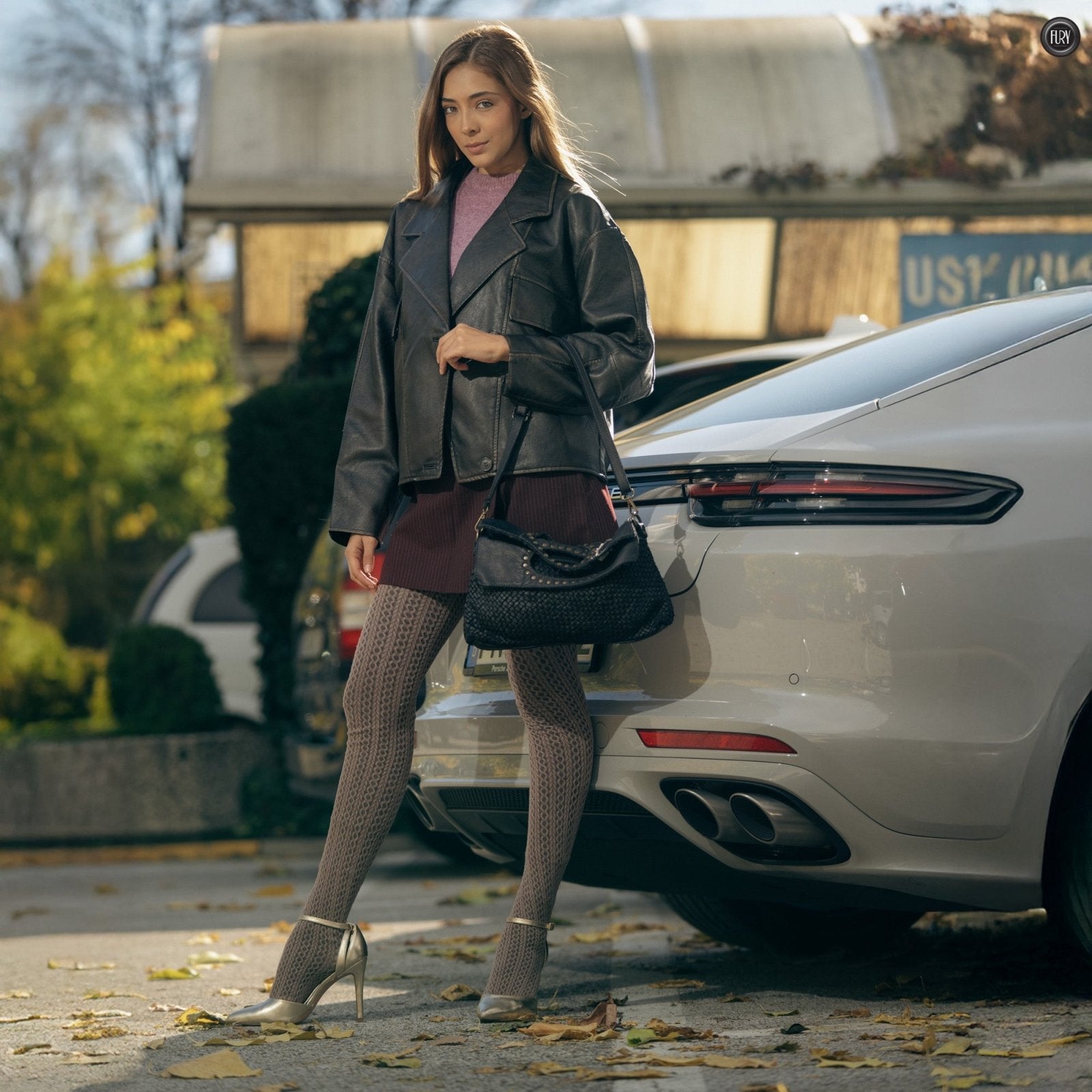 Borsa Noelia in pelle intrecciata - Fury