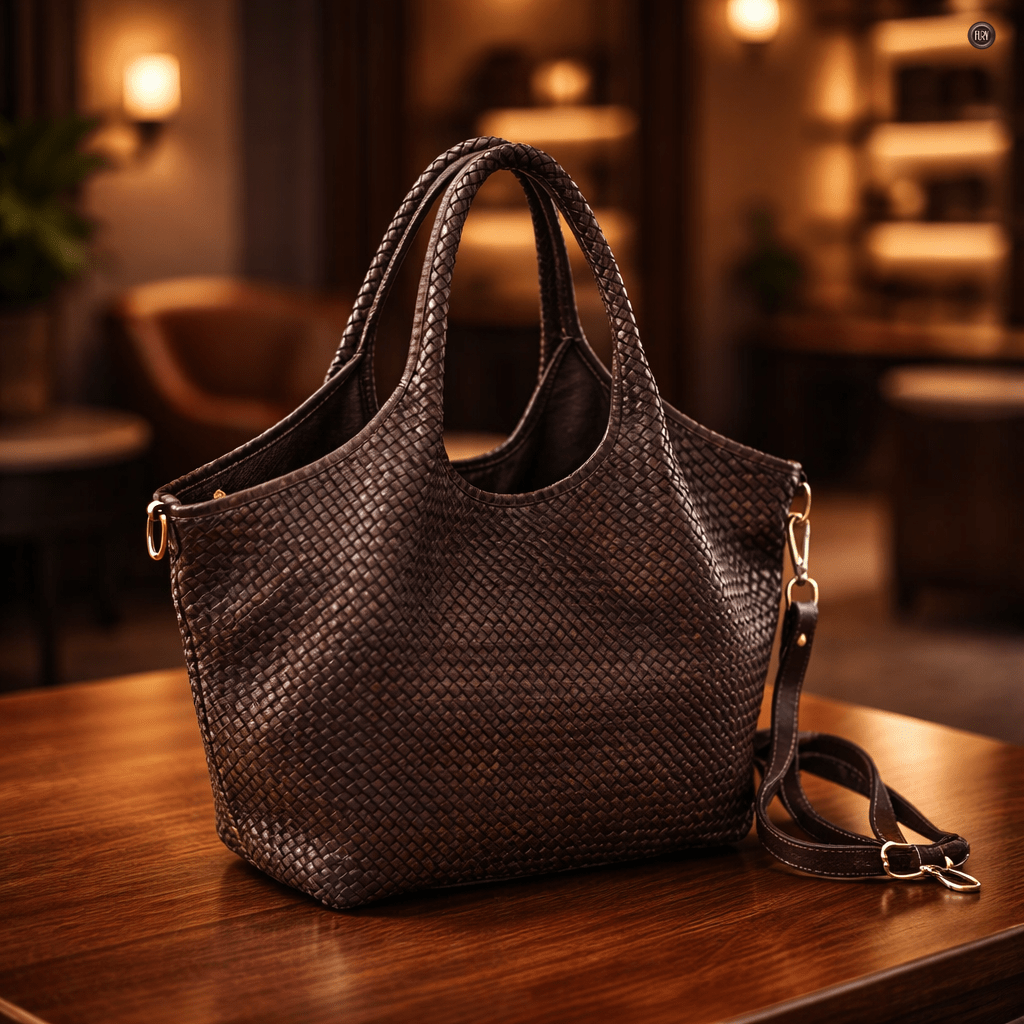 Borsa Nola Maxi in pelle intrecciata - Fury