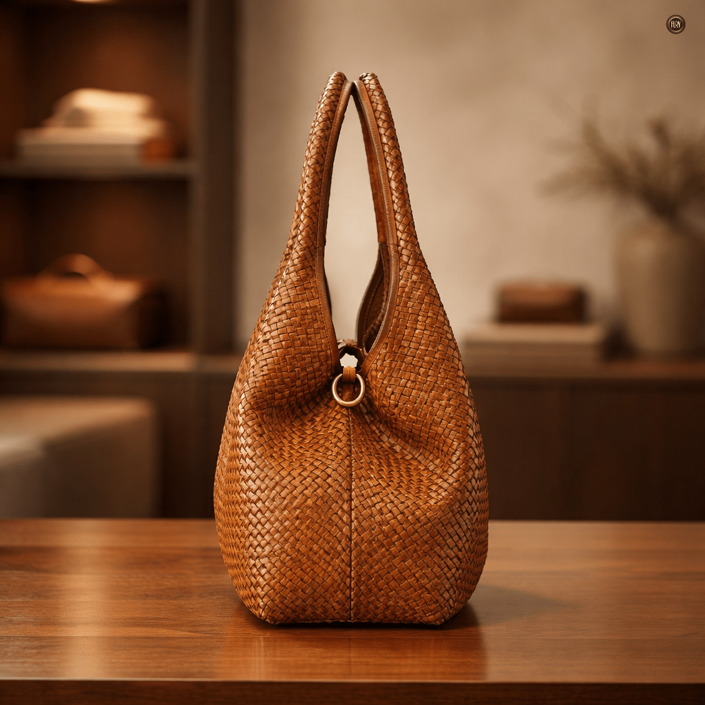 Borsa Nola Maxi in pelle intrecciata - Fury