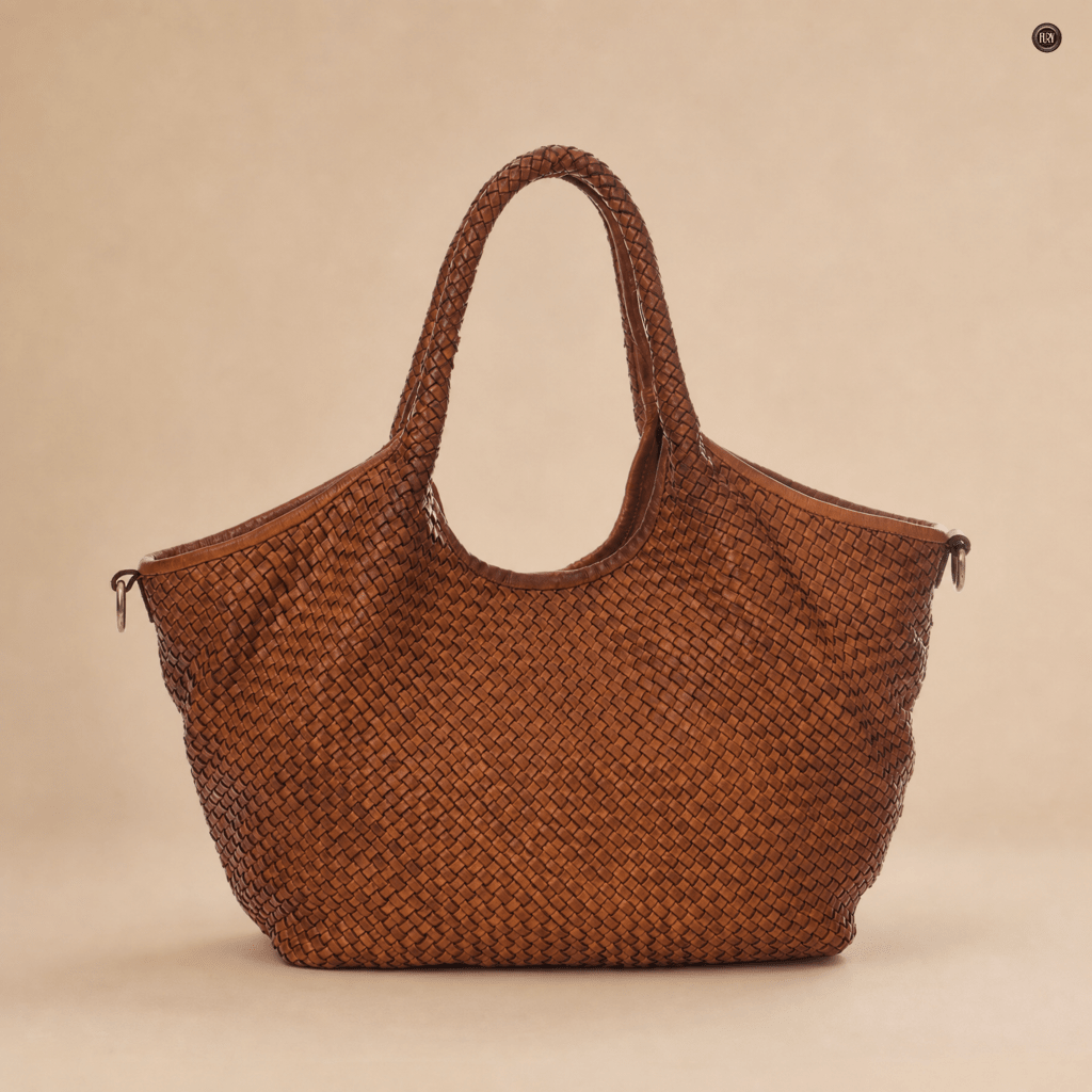 Borsa Nola Maxi in pelle intrecciata - Fury