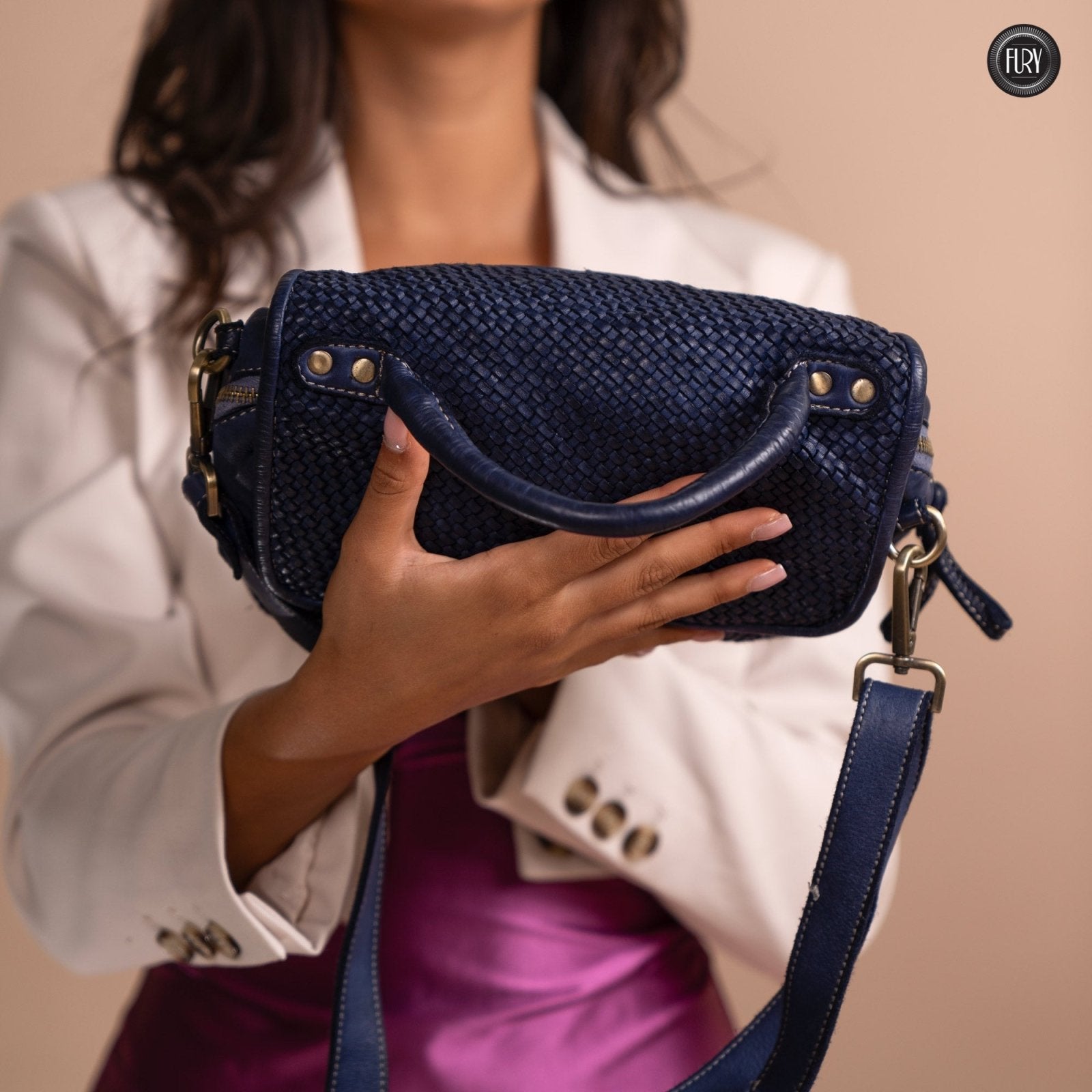 Borsa Siena in pelle intrecciata - Preordine - Fury