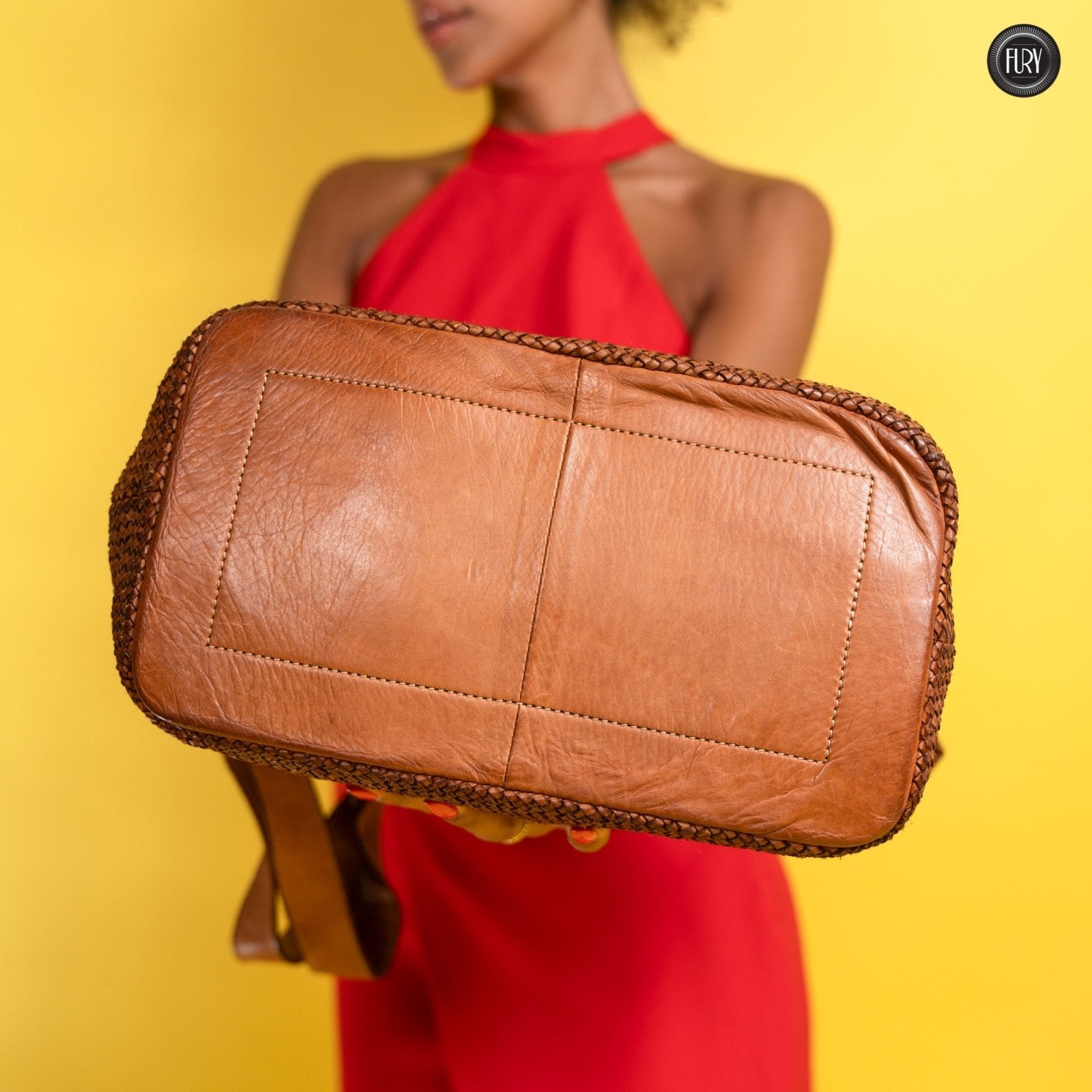 Borsa Tullia in pelle intrecciata - Fury