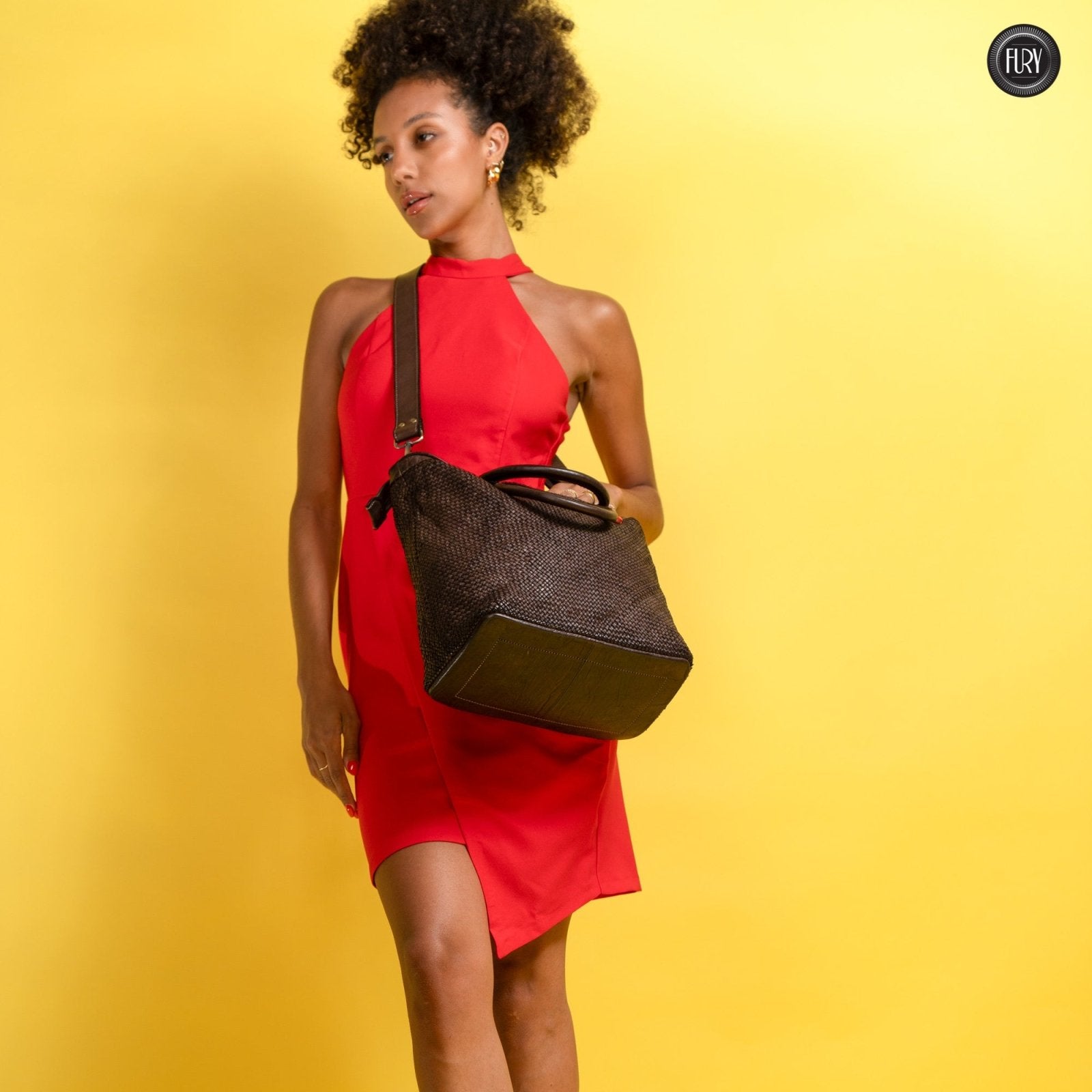 Borsa Tullia in pelle intrecciata - Fury