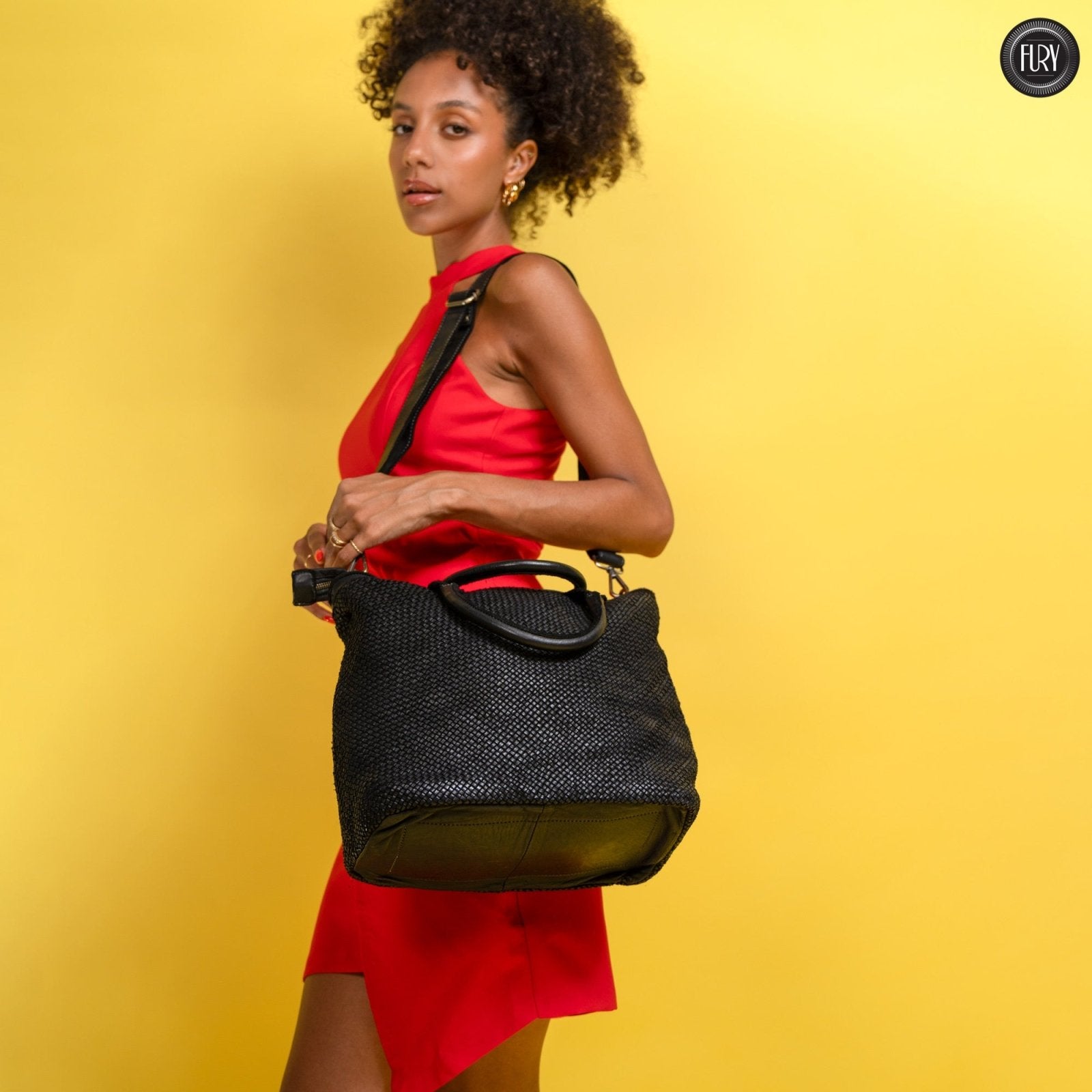 Borsa Tullia in pelle intrecciata - Fury