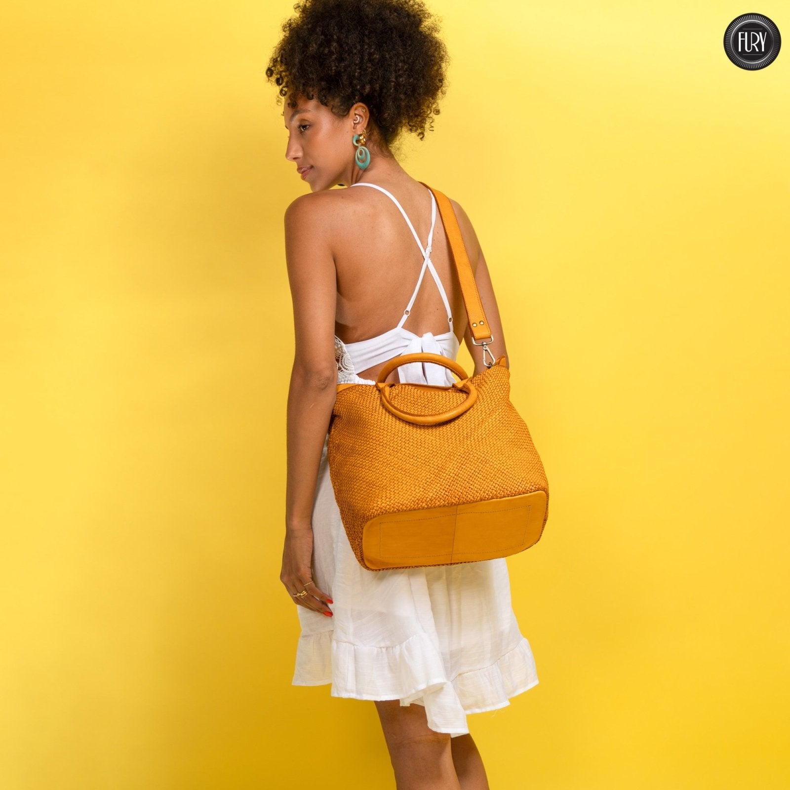 Borsa Tullia in pelle intrecciata - Fury