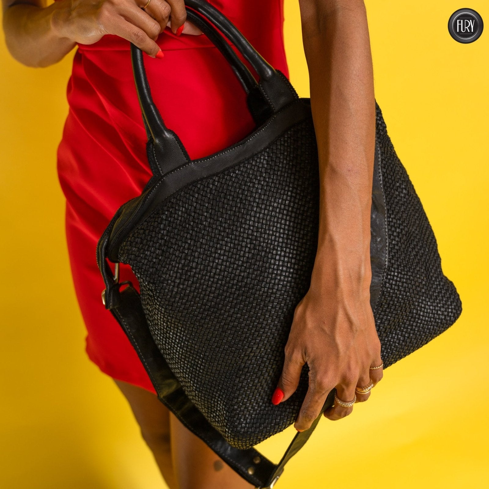 Borsa Tullia in pelle intrecciata - Fury