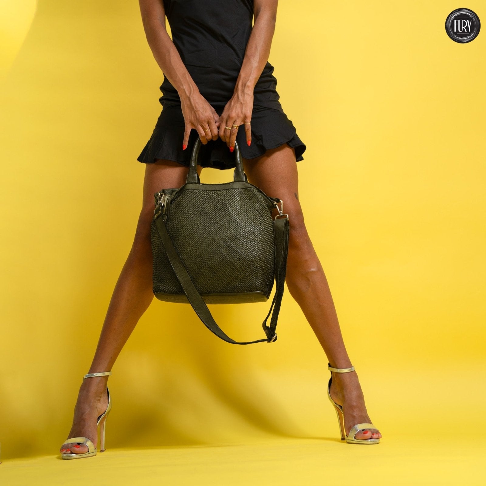 Borsa Tullia in pelle intrecciata - Fury