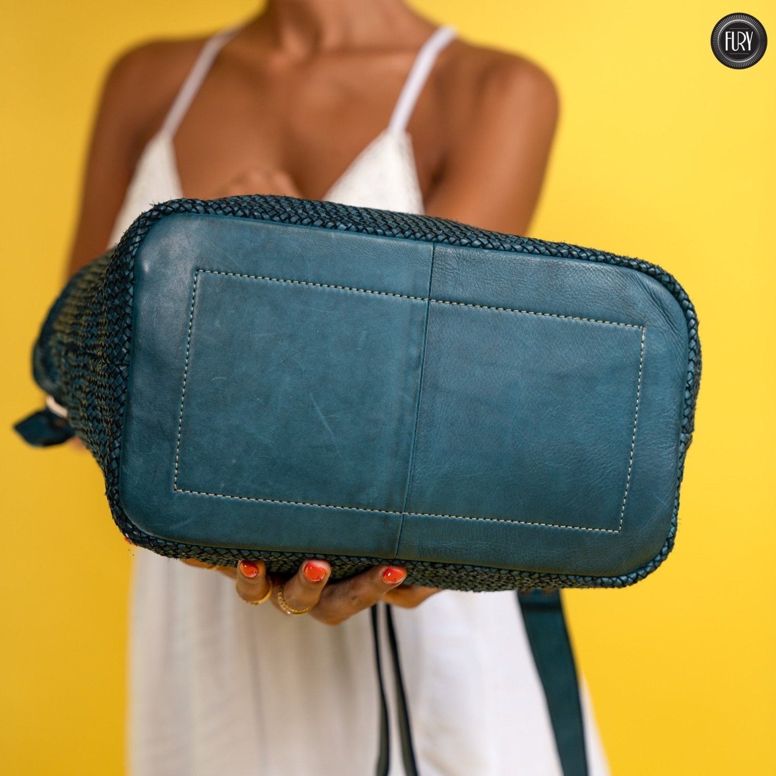 Borsa Tullia in pelle intrecciata - Fury