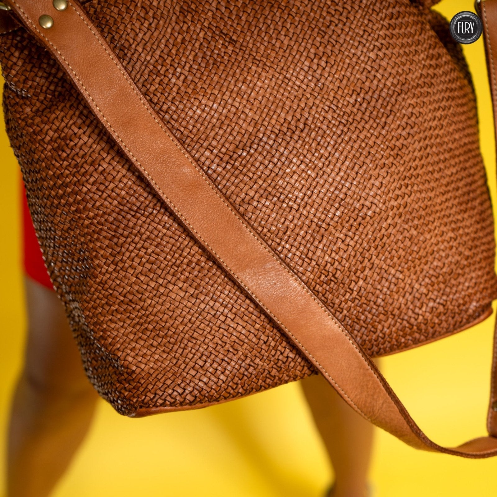 Borsa Tullia in pelle intrecciata - Fury