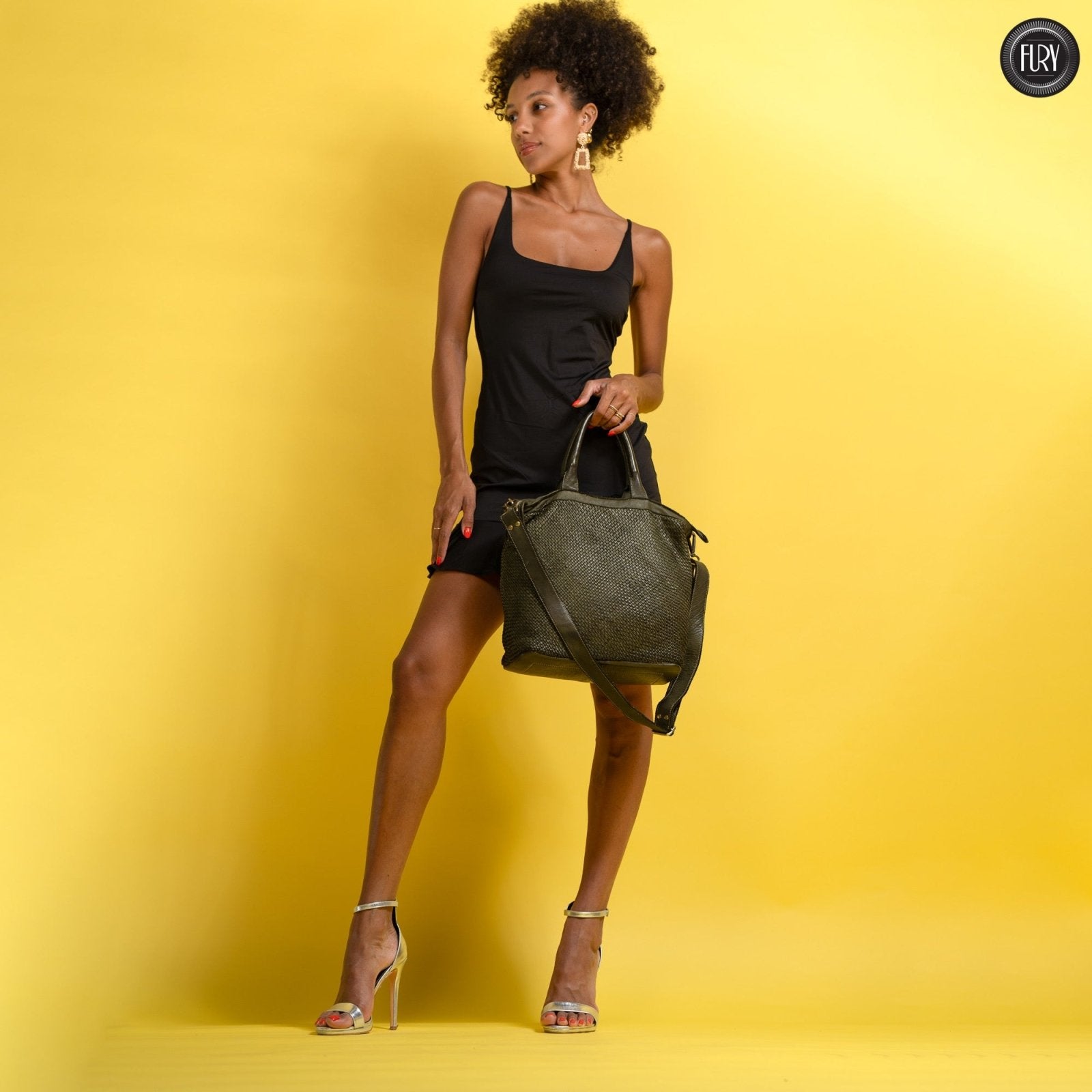 Borsa Tullia in pelle intrecciata - Fury