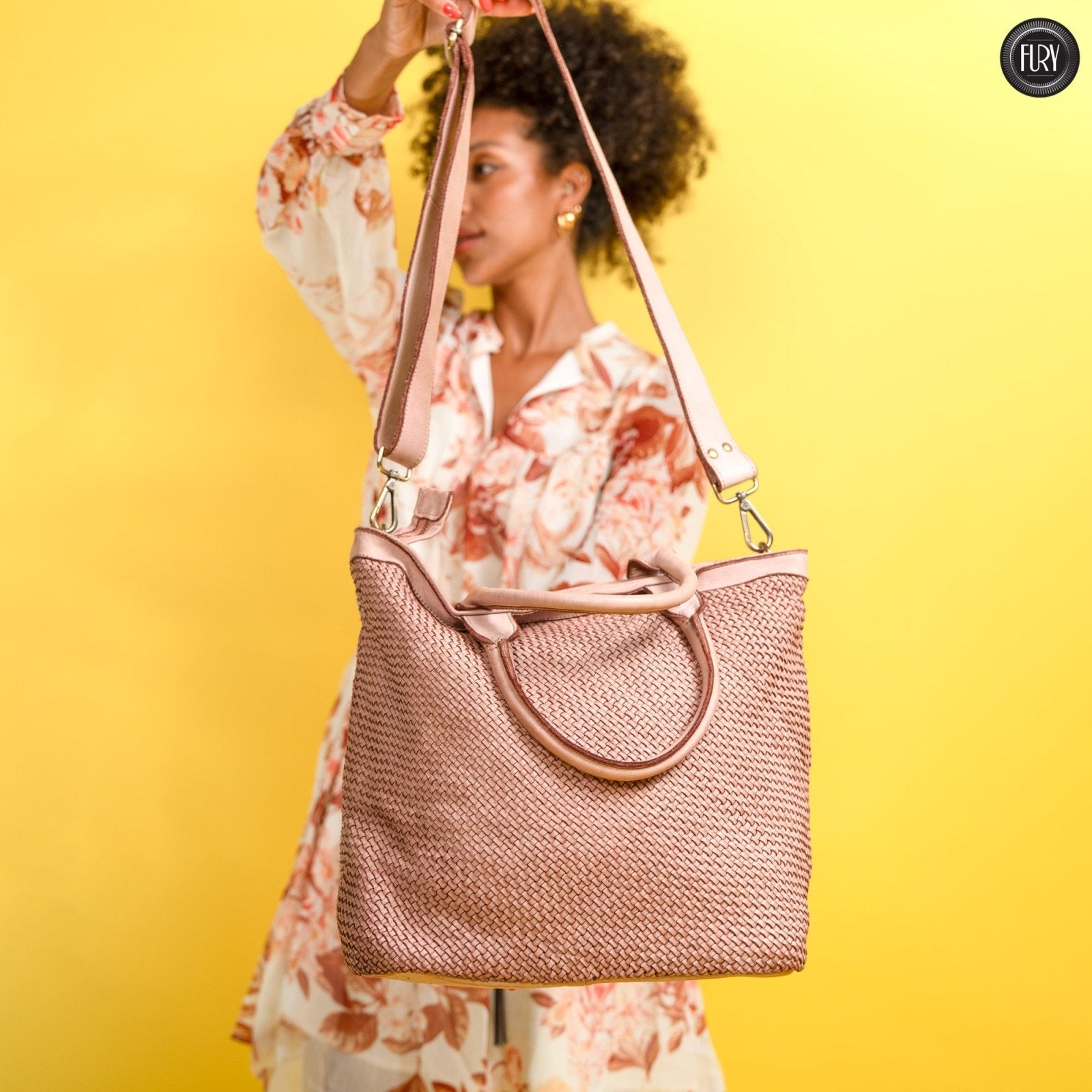 Borsa Tullia in pelle intrecciata - Fury