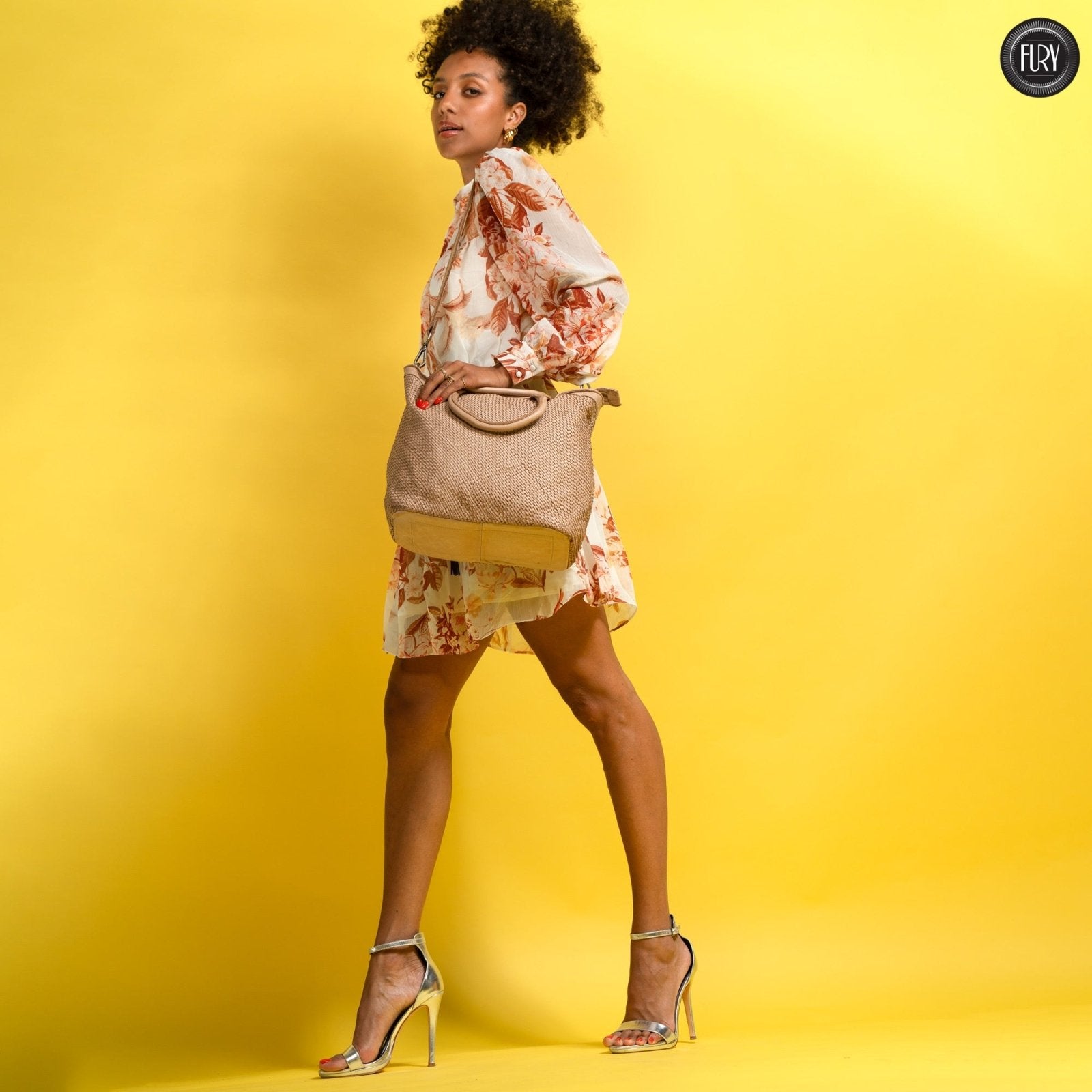 Borsa Tullia in pelle intrecciata - Fury