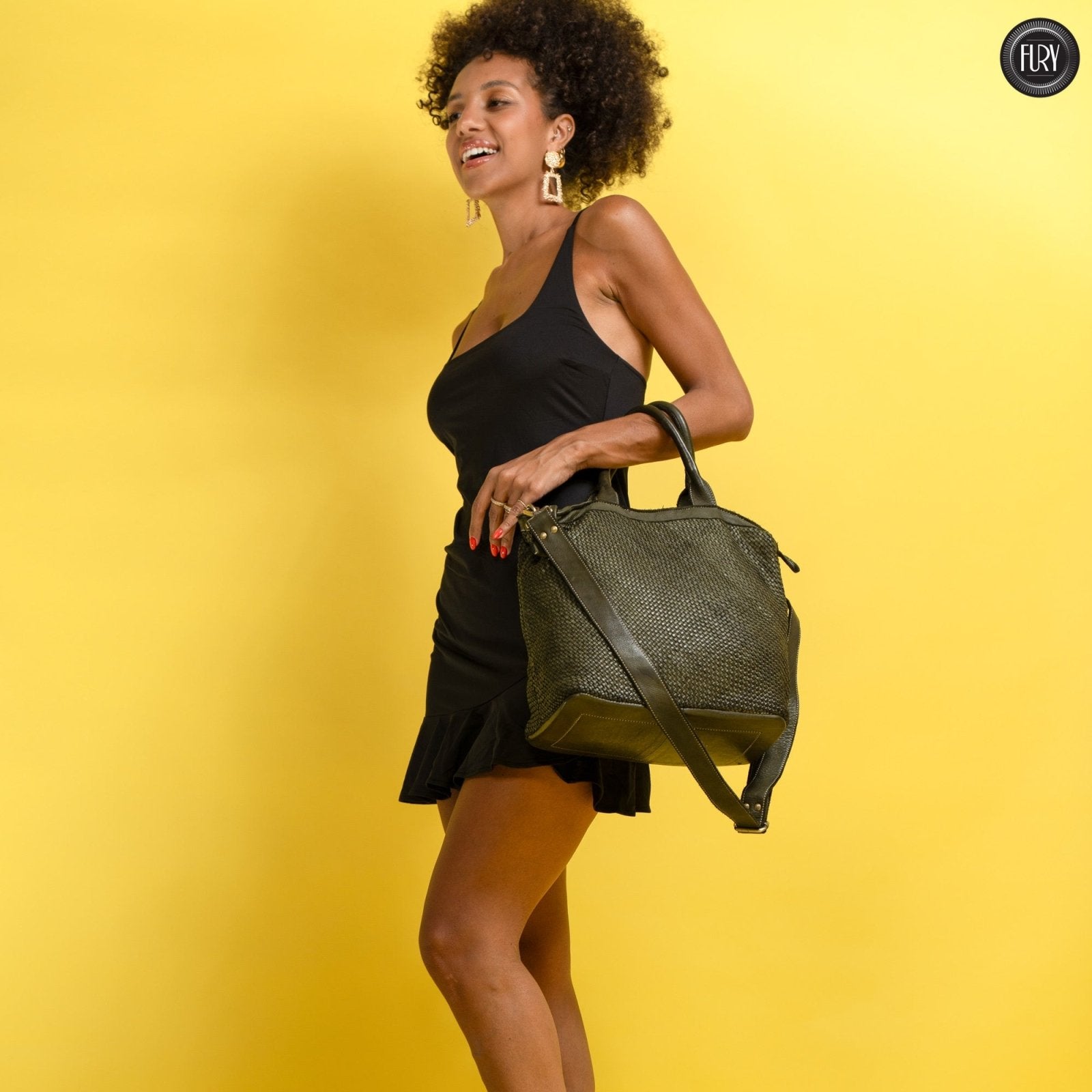 Borsa Tullia in pelle intrecciata - Fury