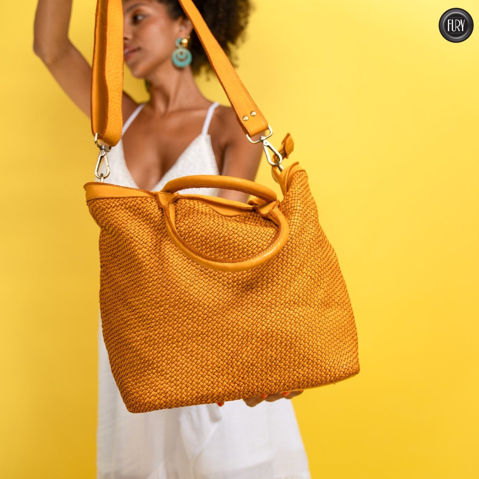 Borsa Tullia in pelle intrecciata - Fury