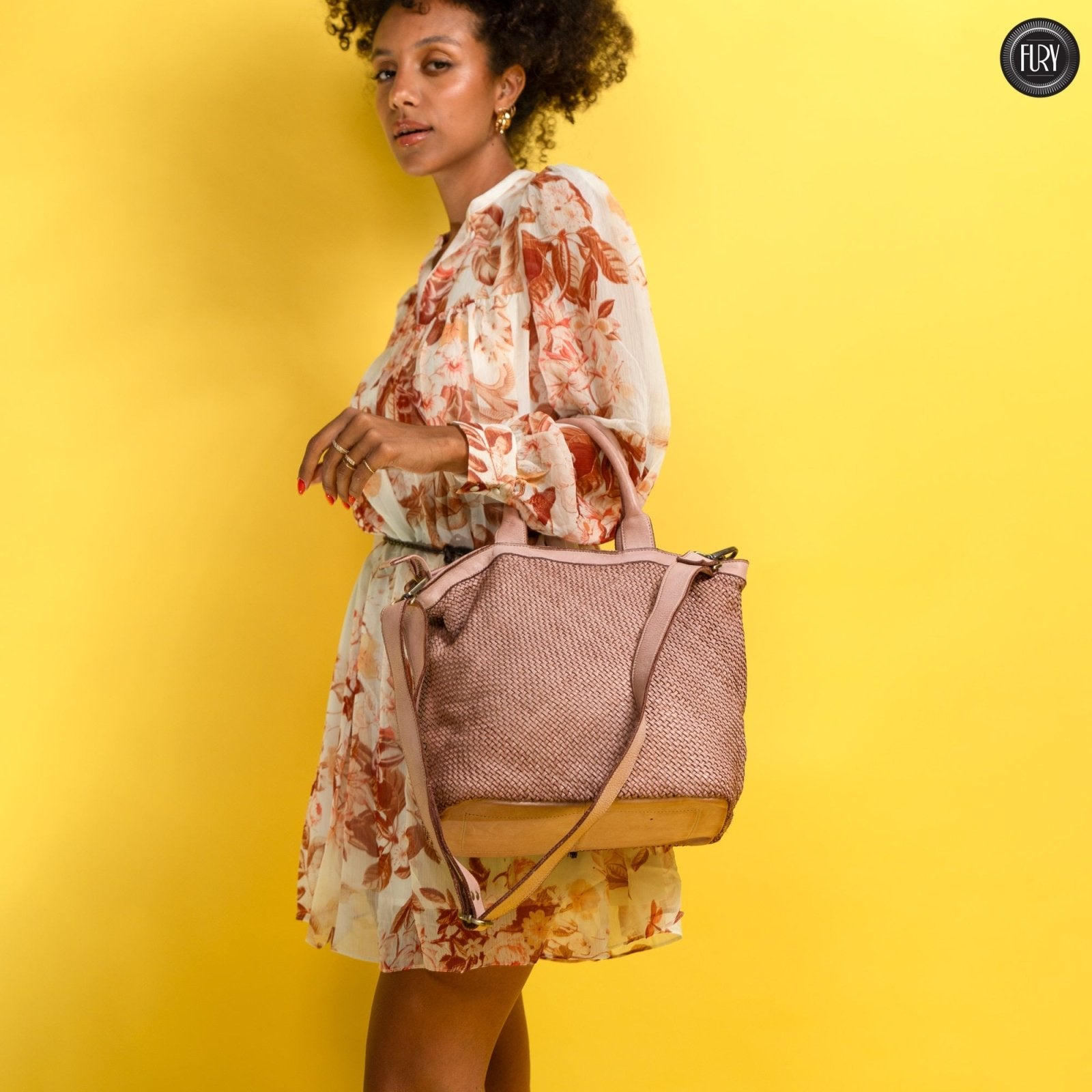 Borsa Tullia in pelle intrecciata - Fury