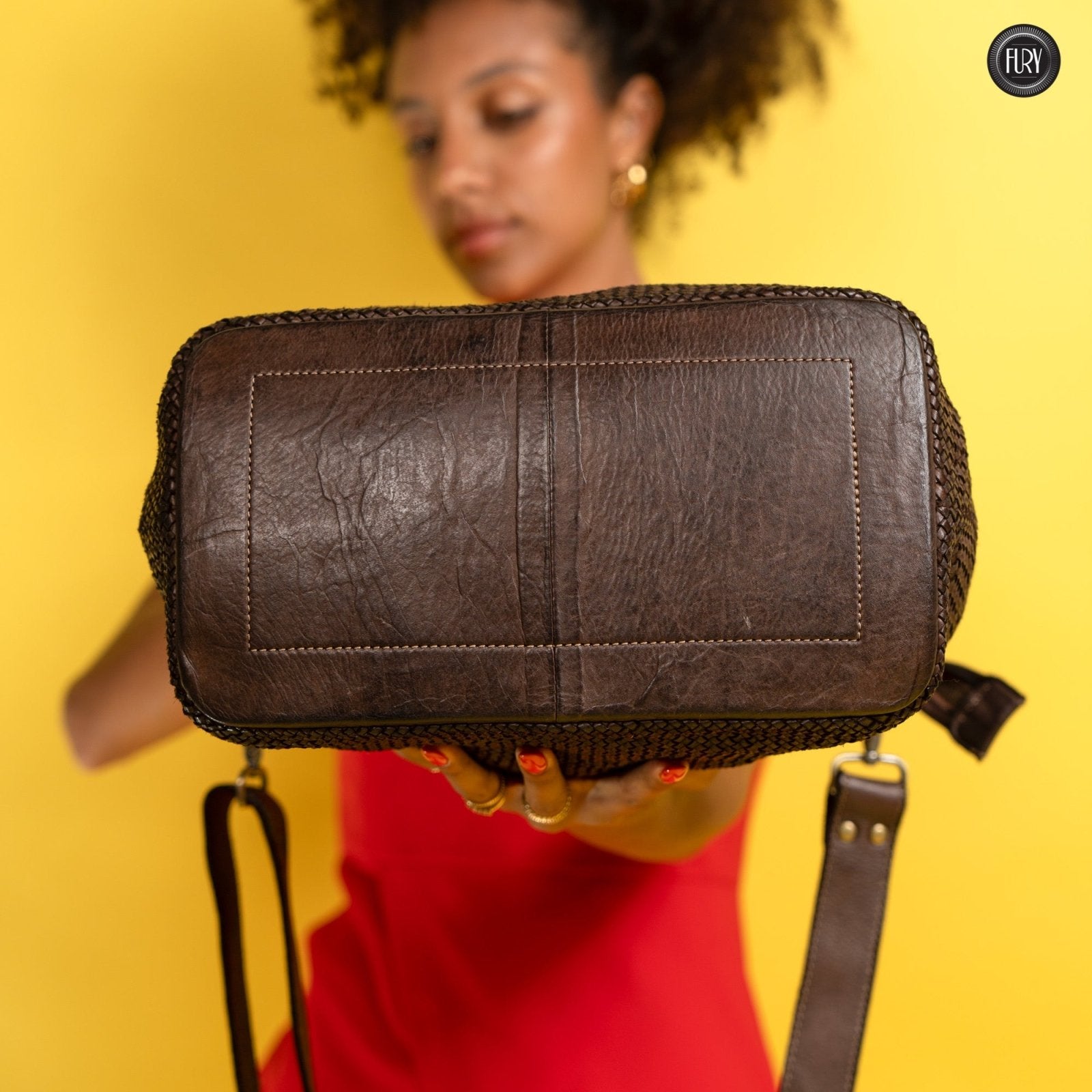 Borsa Tullia in pelle intrecciata - Fury