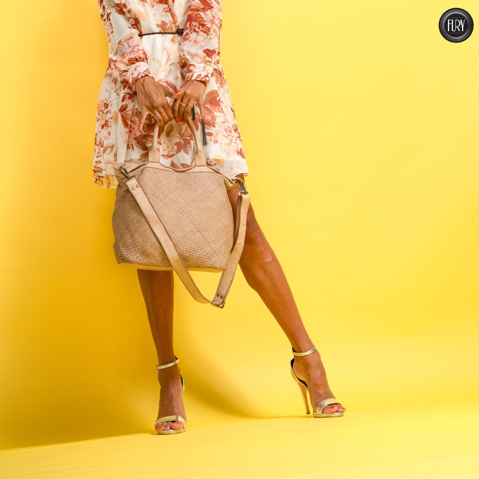 Borsa Tullia in pelle intrecciata - Fury