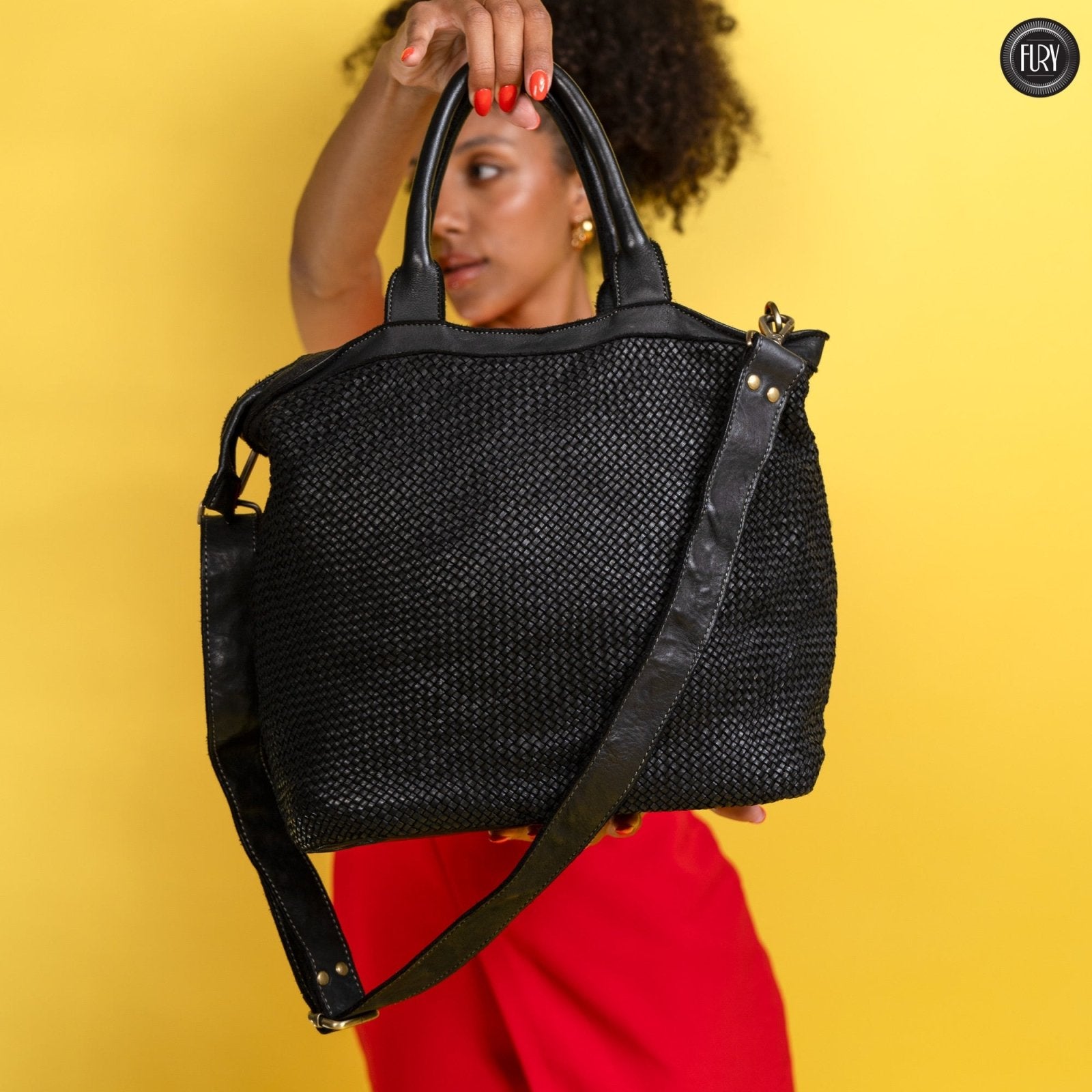 Borsa Tullia in pelle intrecciata - Fury