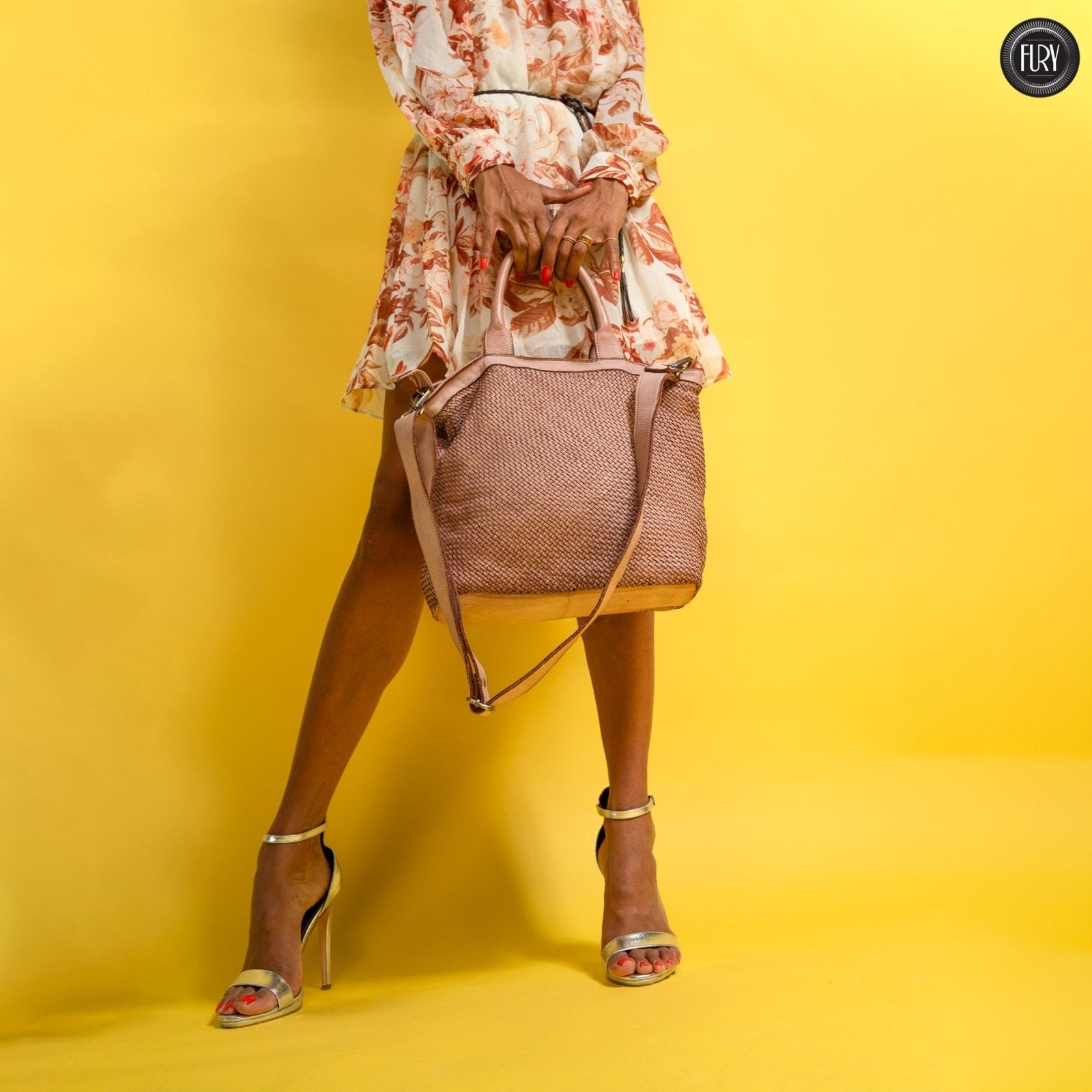 Borsa Tullia in pelle intrecciata - Fury