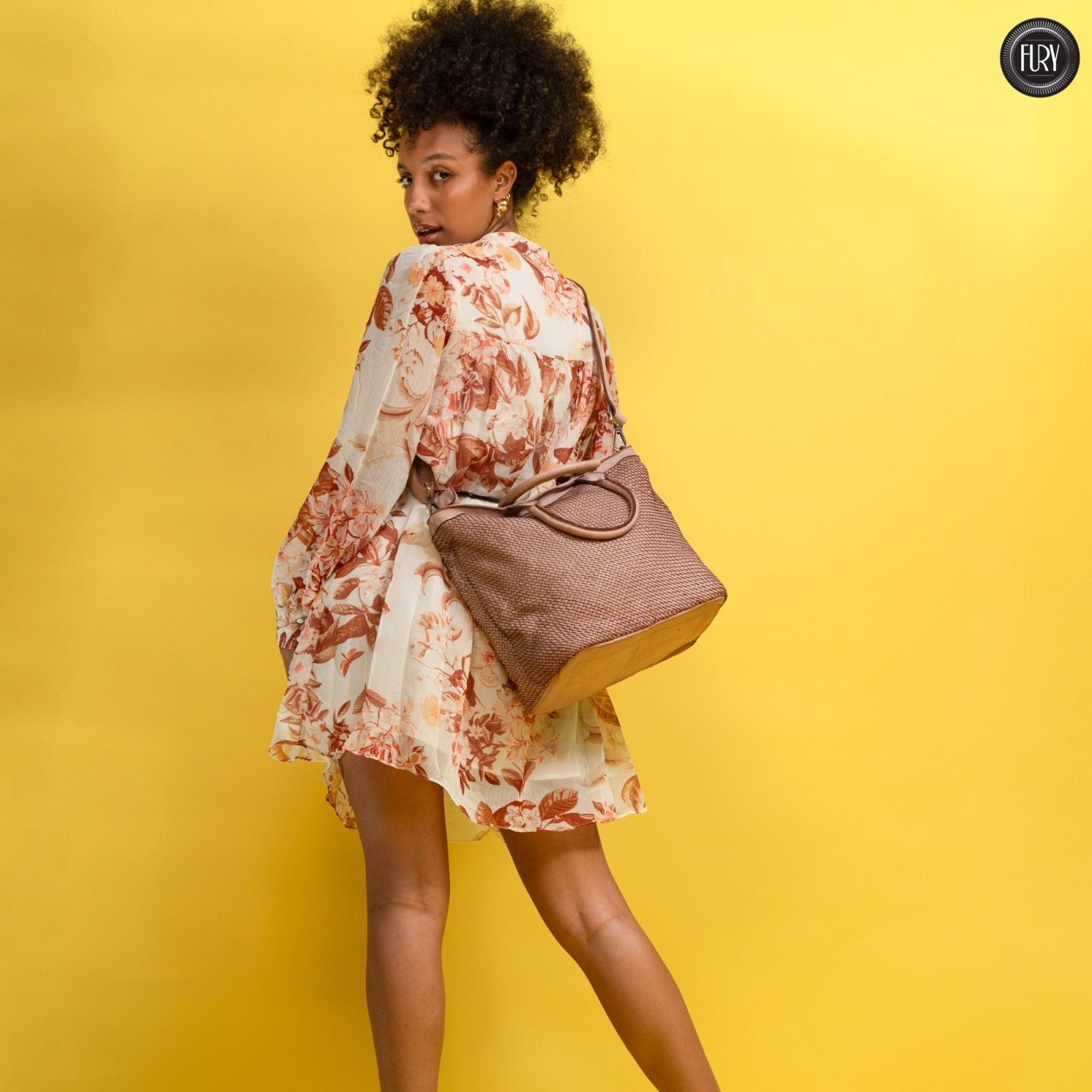 Borsa Tullia in pelle intrecciata - Fury