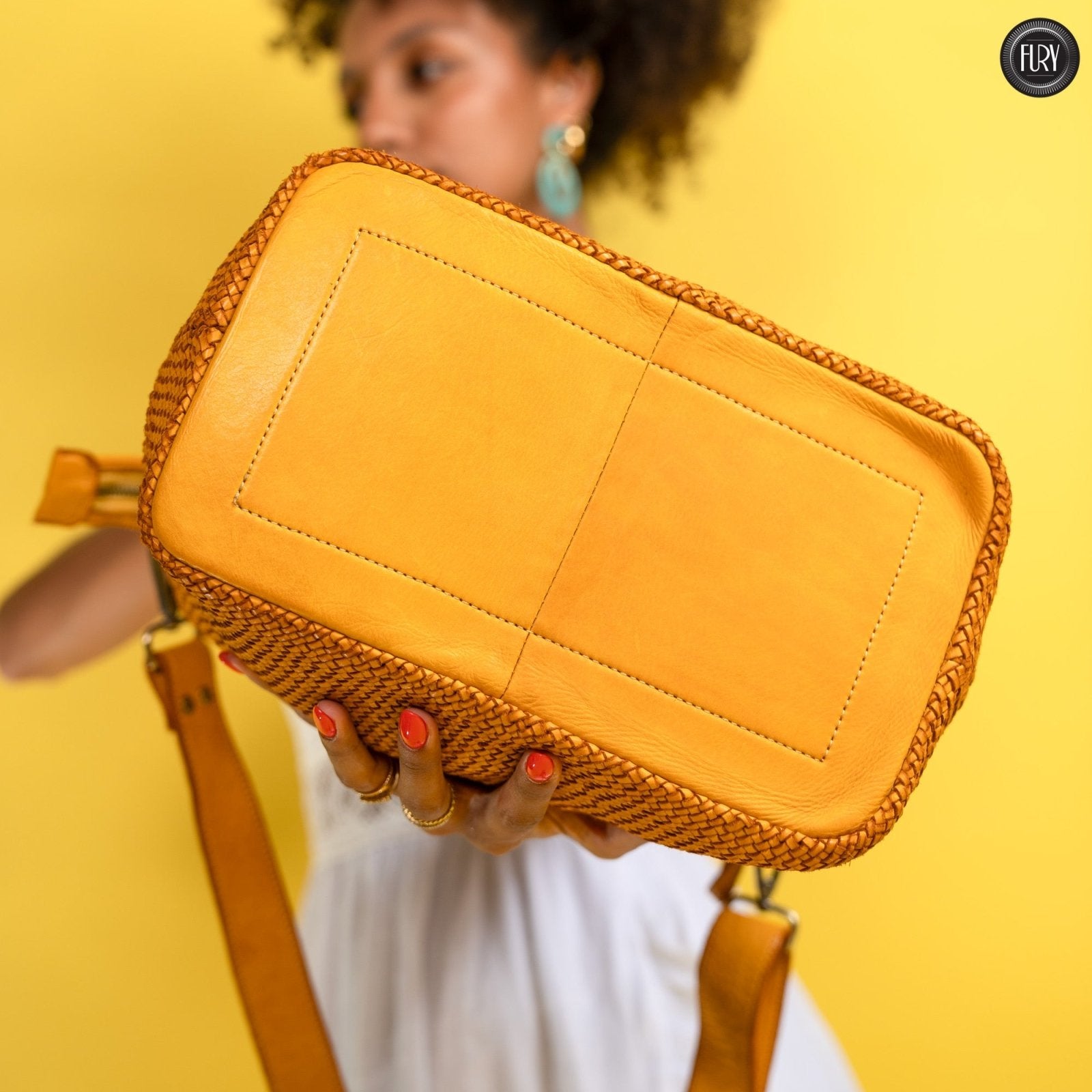 Borsa Tullia in pelle intrecciata - Fury