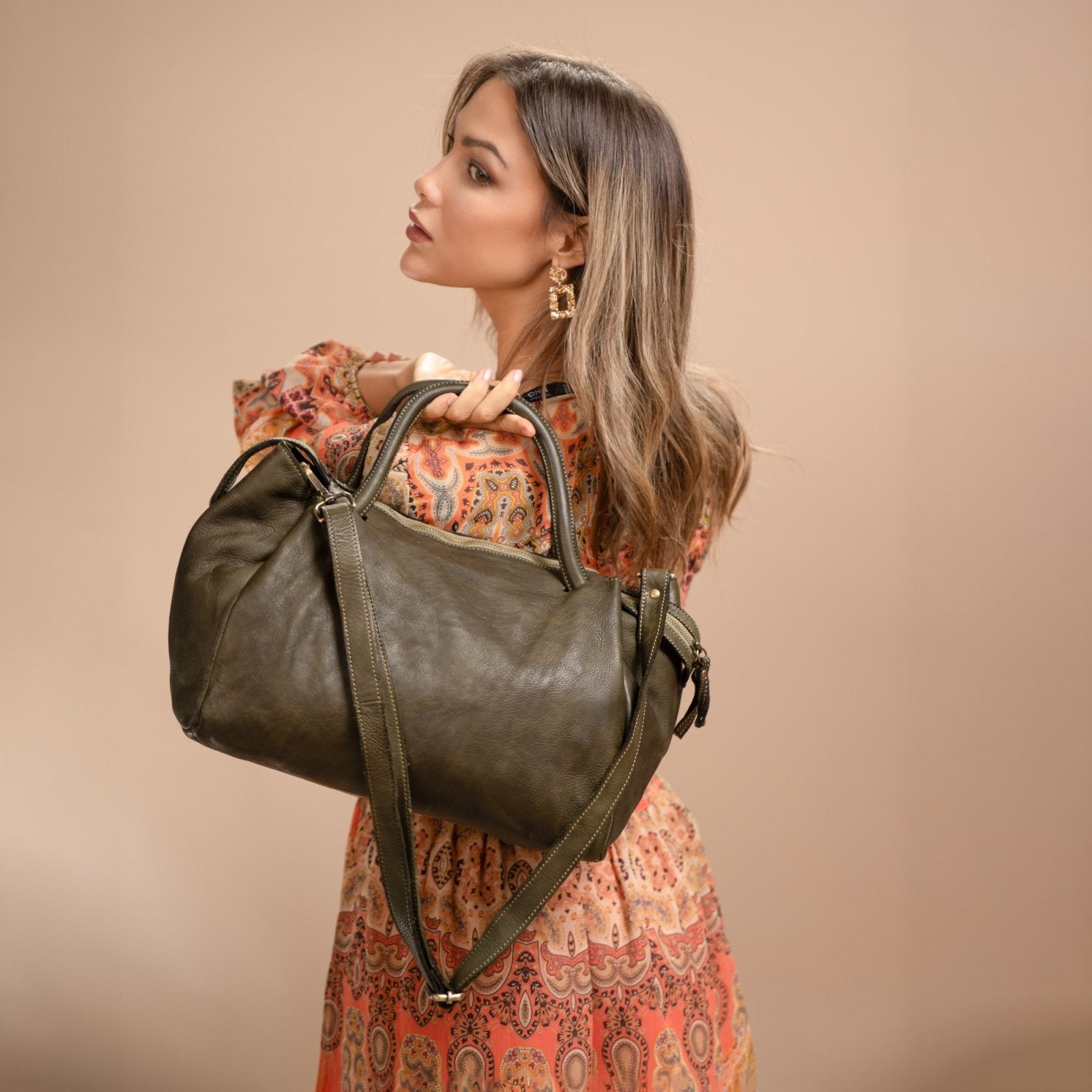 Borsa V in pelle - Fury