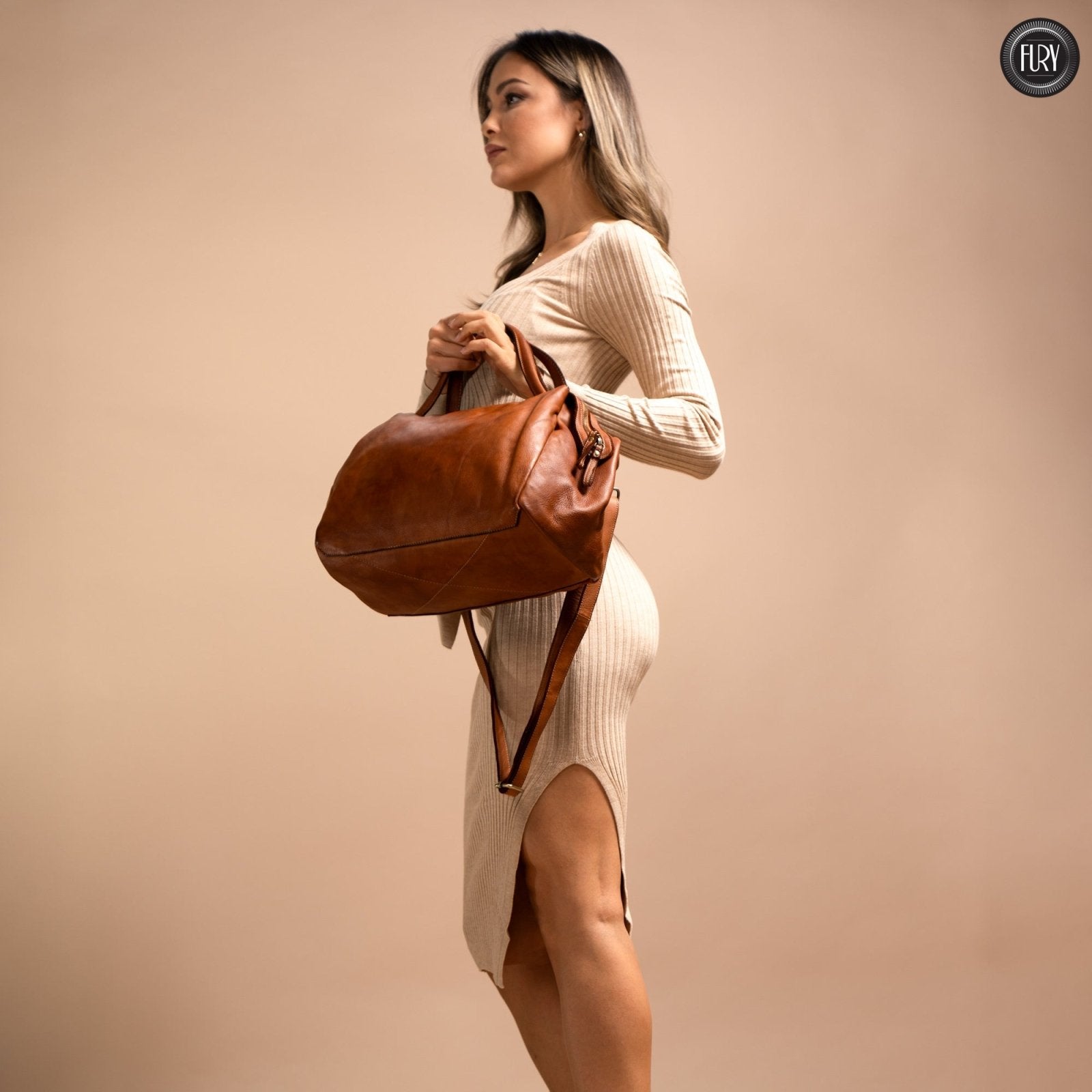 Borsa V in pelle - Fury