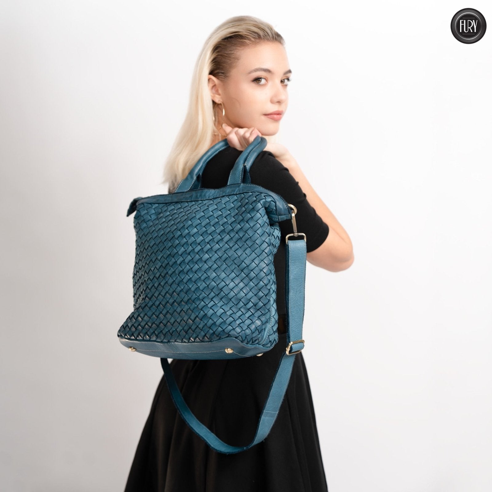 Borsa Virginia in pelle intrecciata - Fury