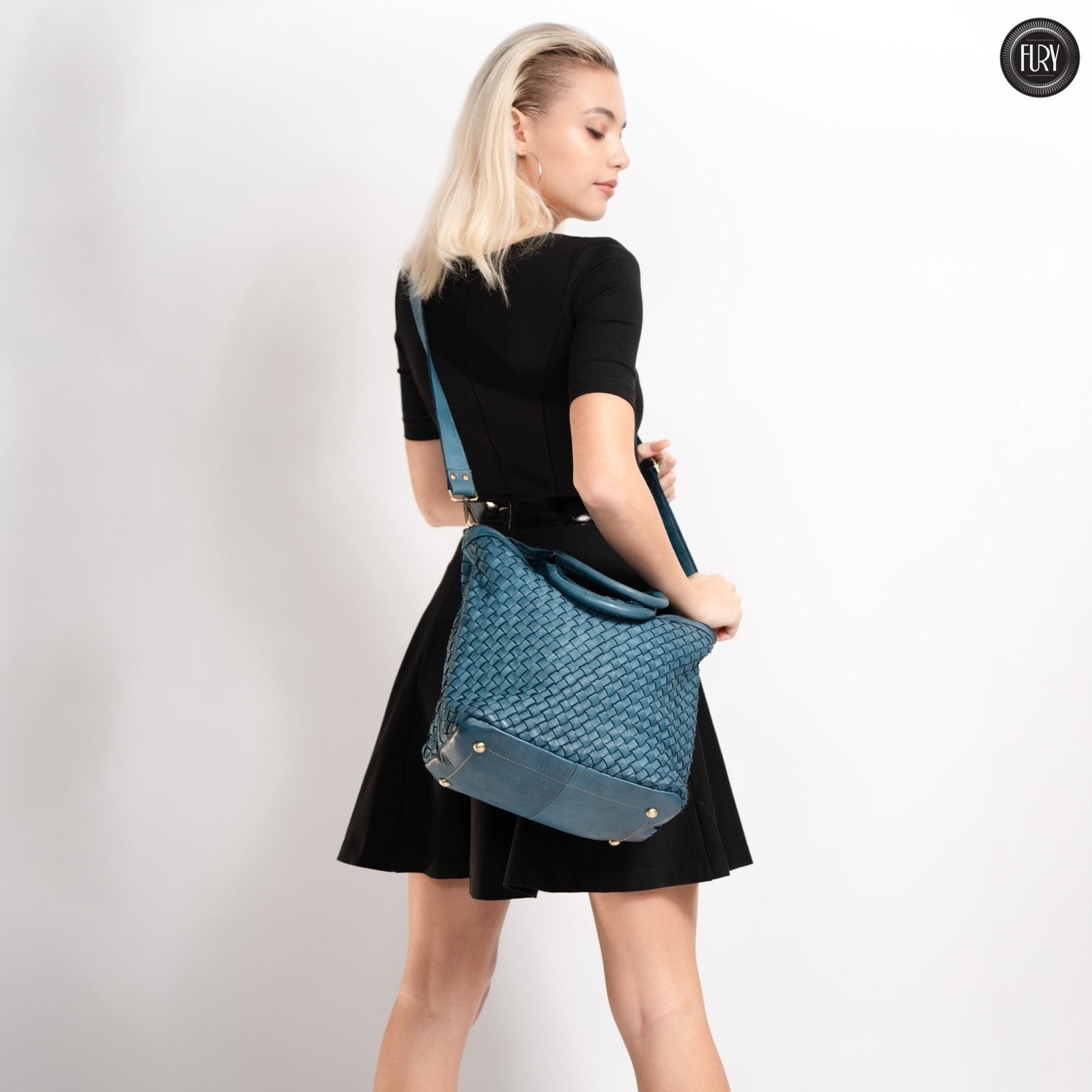 Borsa Virginia in pelle intrecciata - Fury