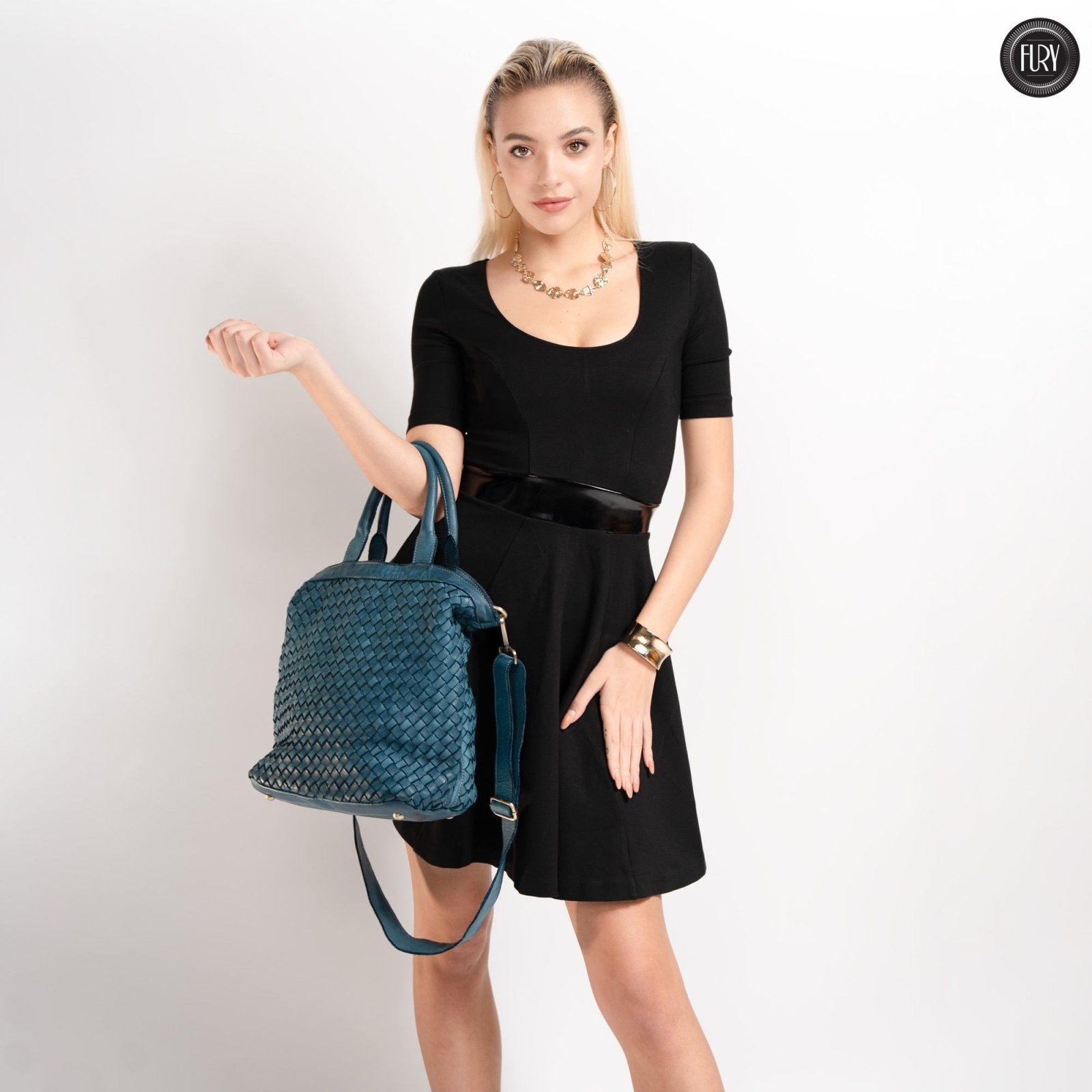 Borsa Virginia in pelle intrecciata - Fury